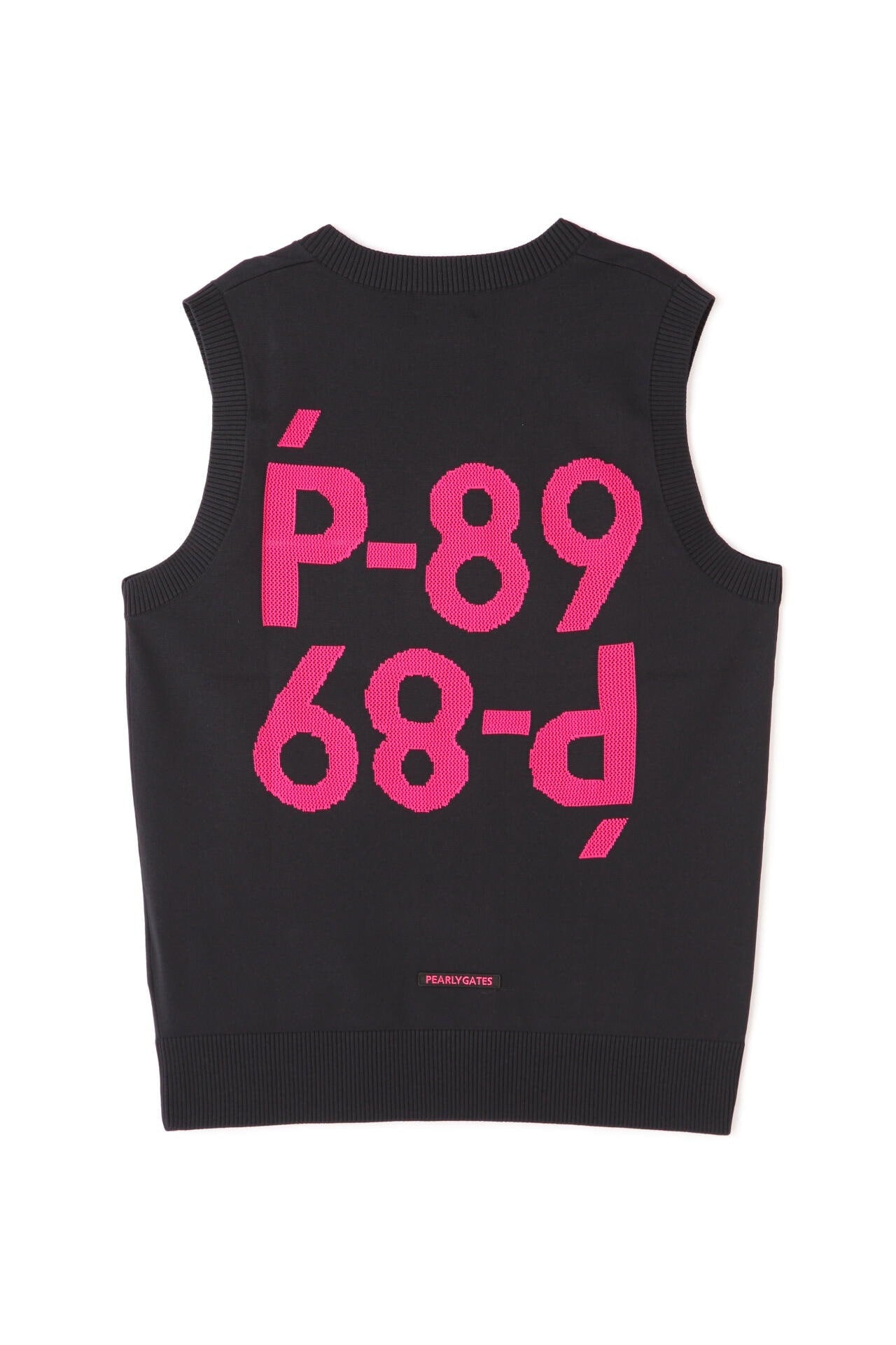 光栓50 Vネックニットベストプルオーバー <Pink with BLACK>