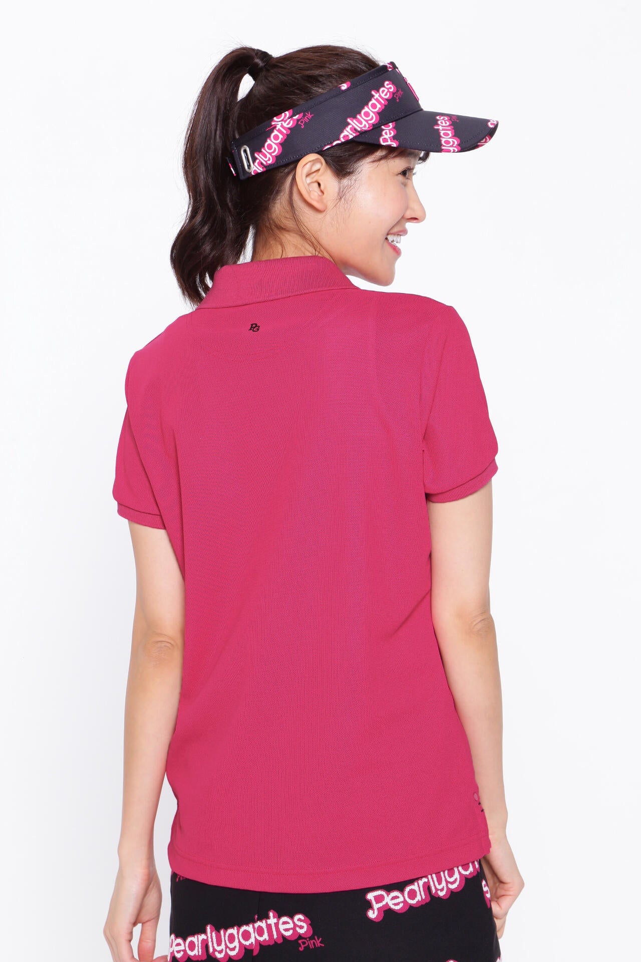 裏カノコ 半袖ポロシャツ <Pink with BLACK>