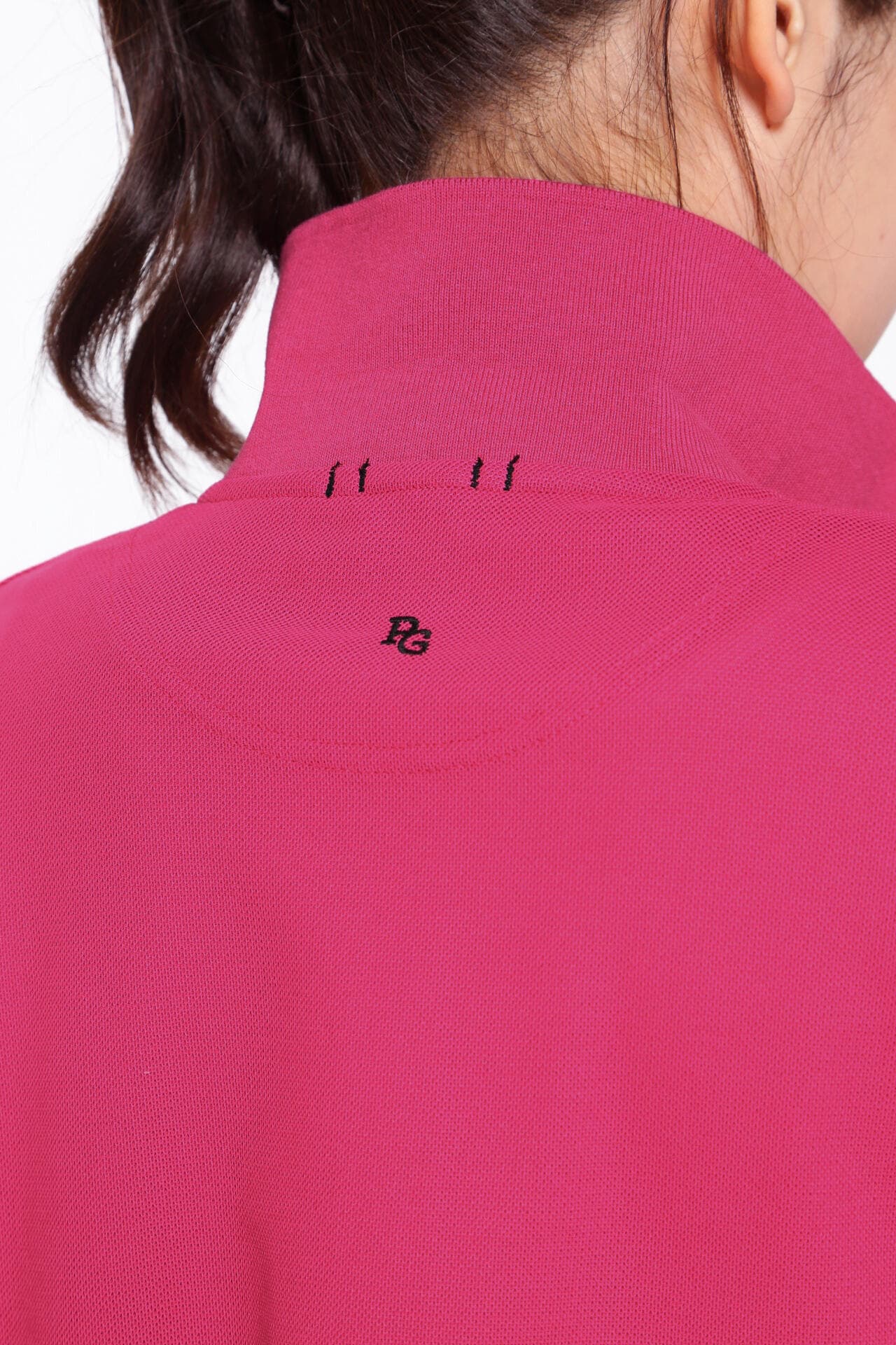 裏カノコ 半袖ポロシャツ <Pink with BLACK>