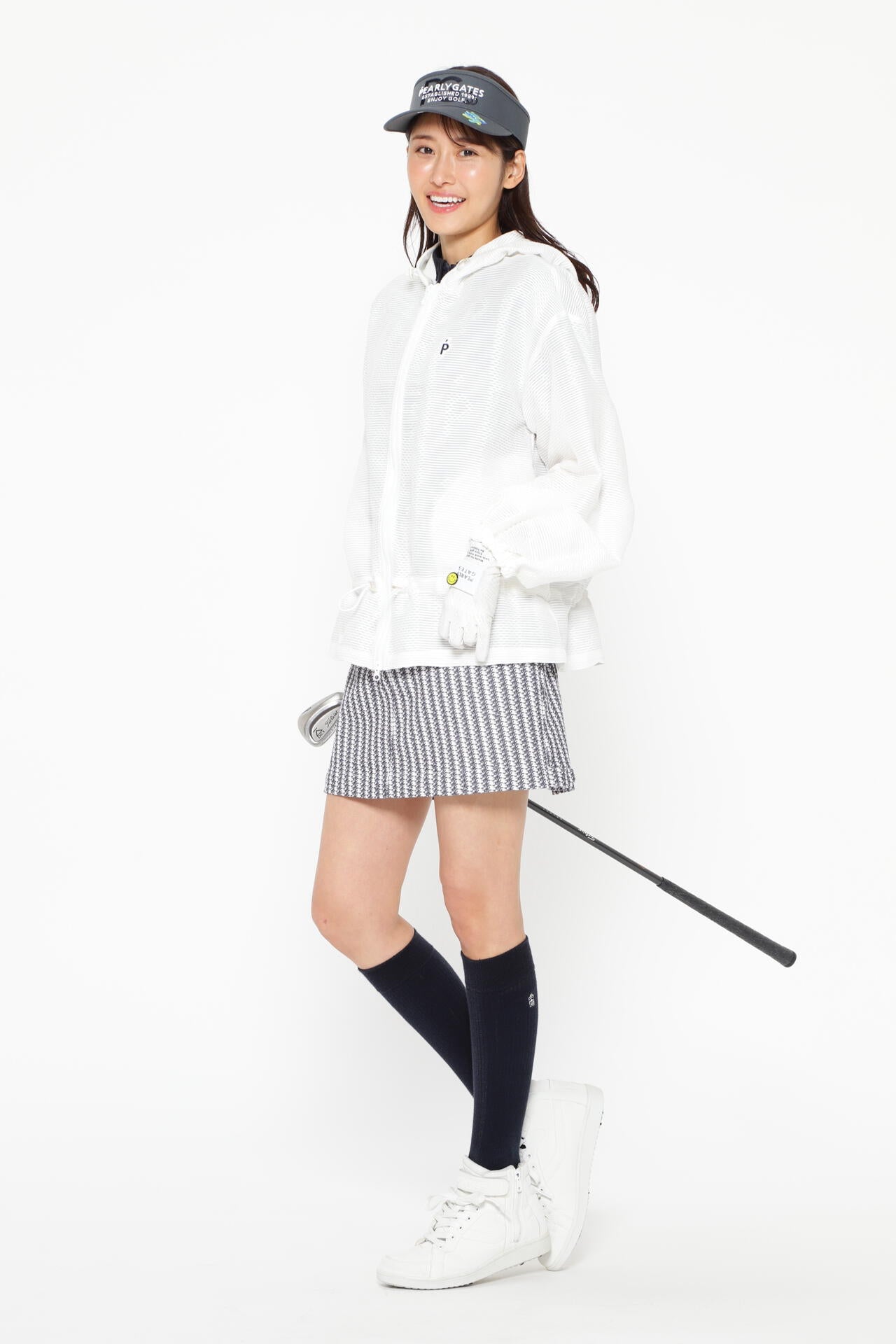 PGロゴメッシュジャガード フルジップフーディ