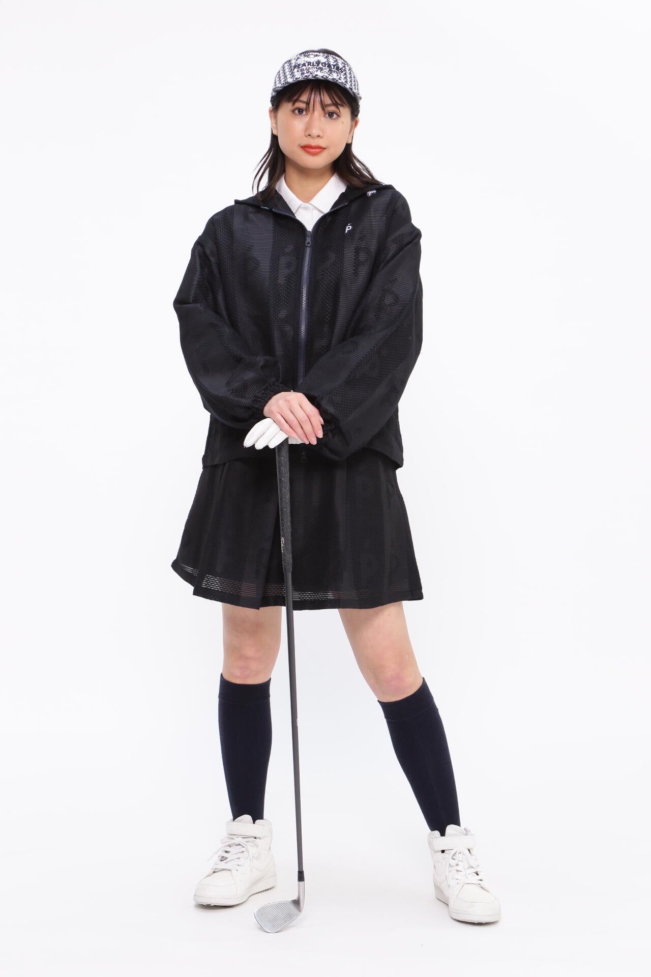 PGロゴメッシュジャガード フルジップフーディ