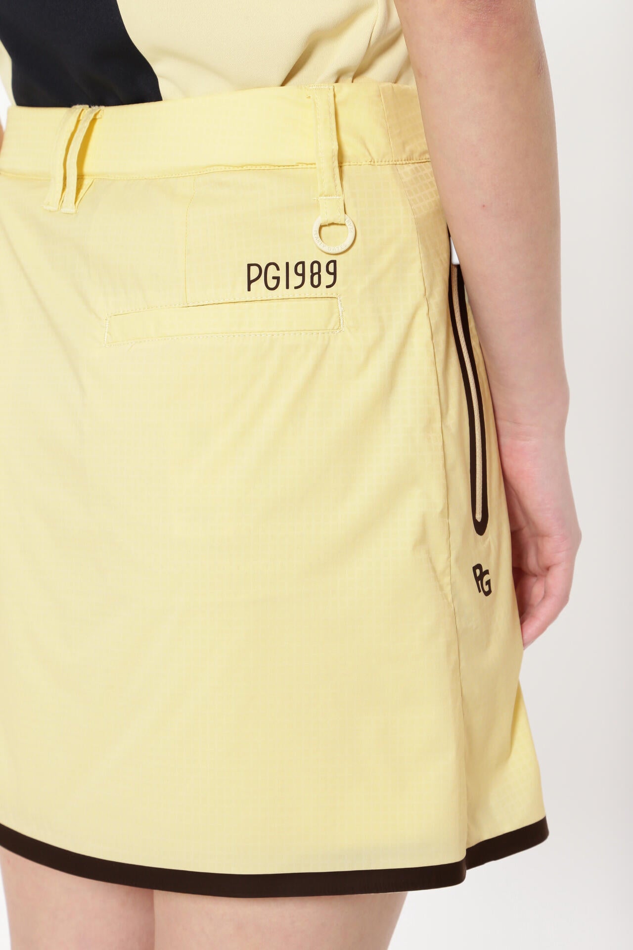 ナイロンストレッチ スカート <格子柄ドビー>
