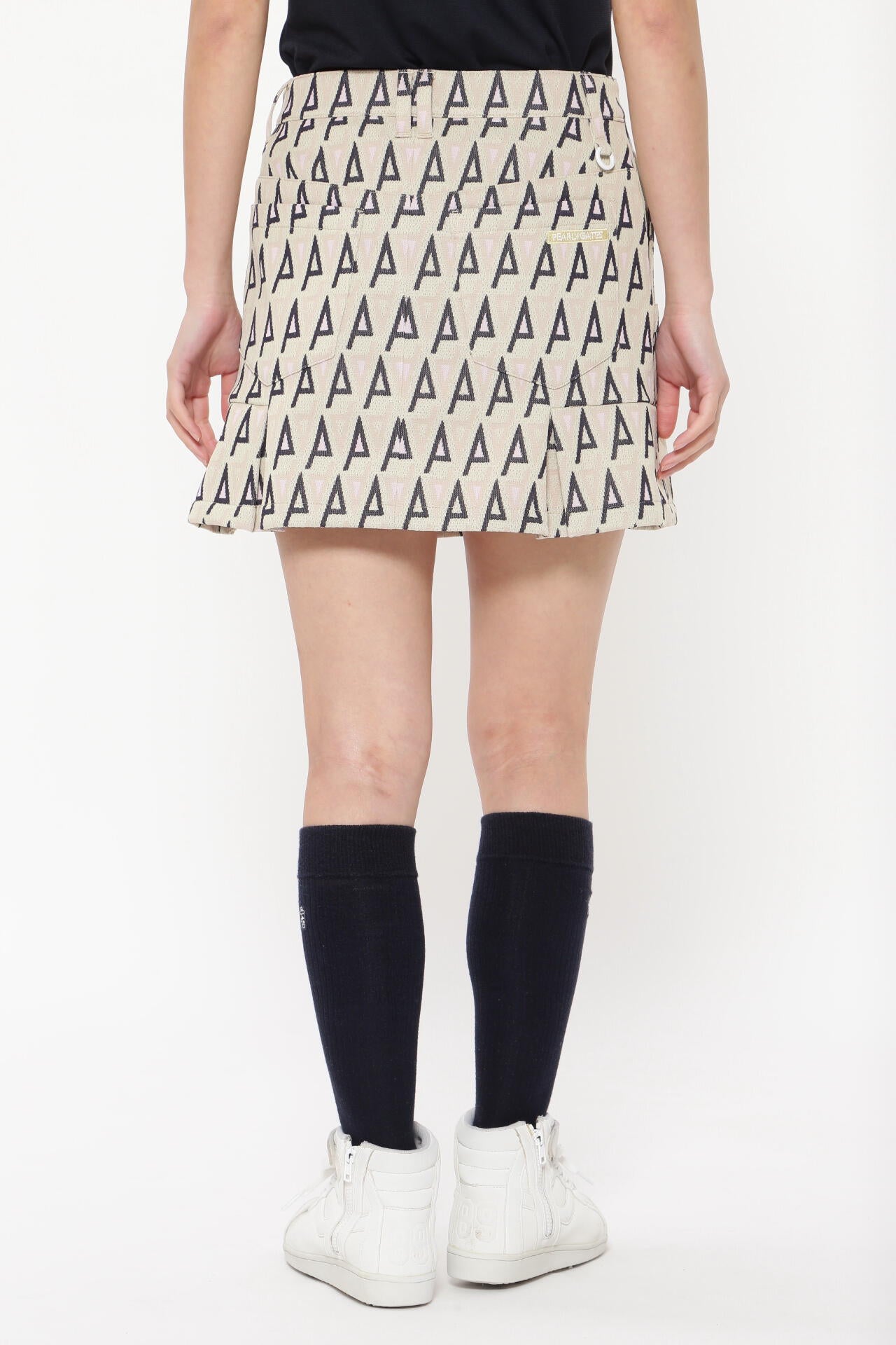 幾何学ポコポコジャガード スカート <シャンパンゴールド>