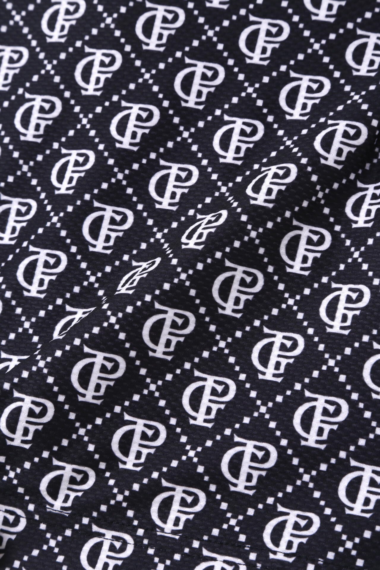 PGロゴメッシュ半袖ポロシャツ <モノグラム柄>