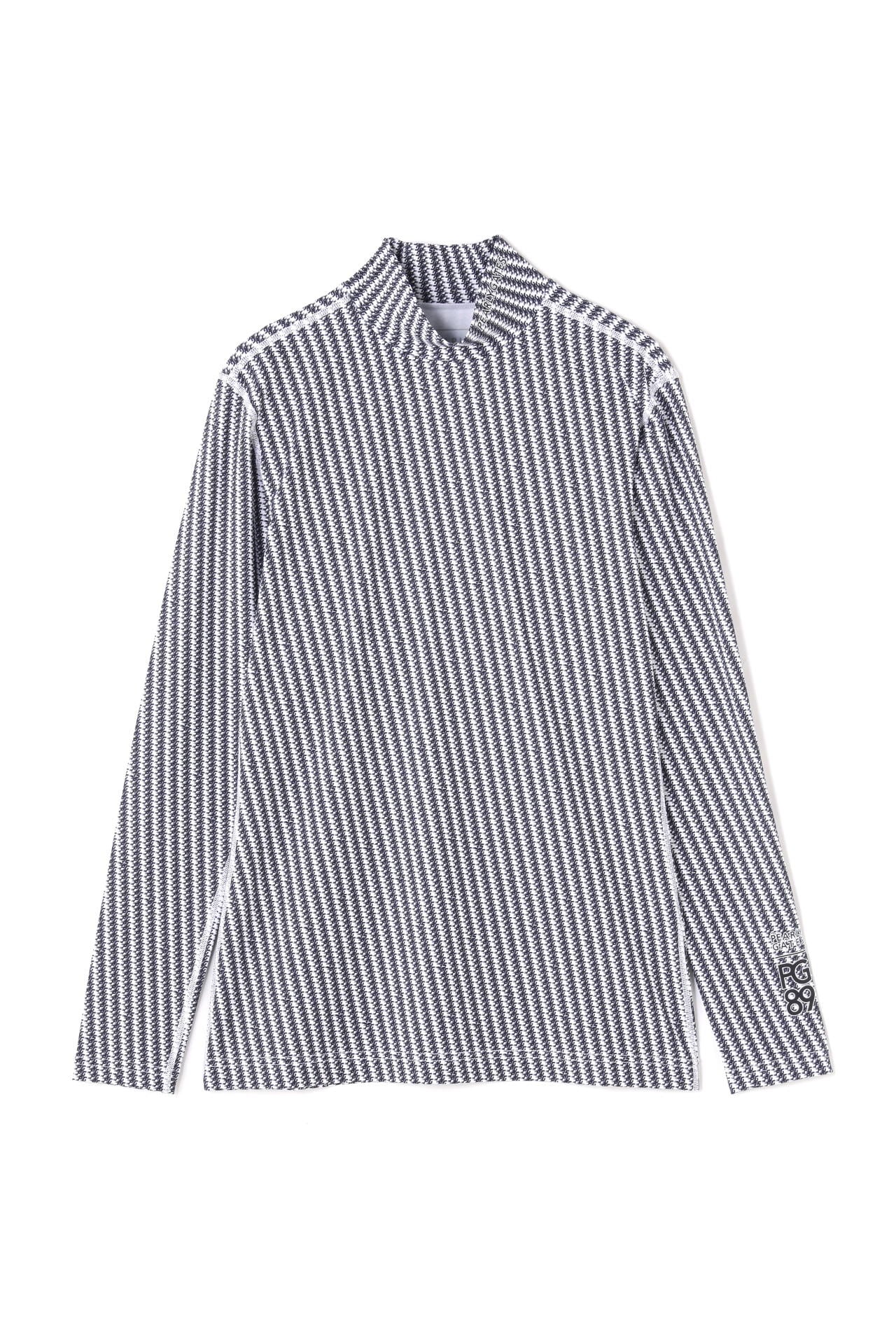 エステルベアカノコ 長袖ハイネックカットソー <小紋柄シリーズ>