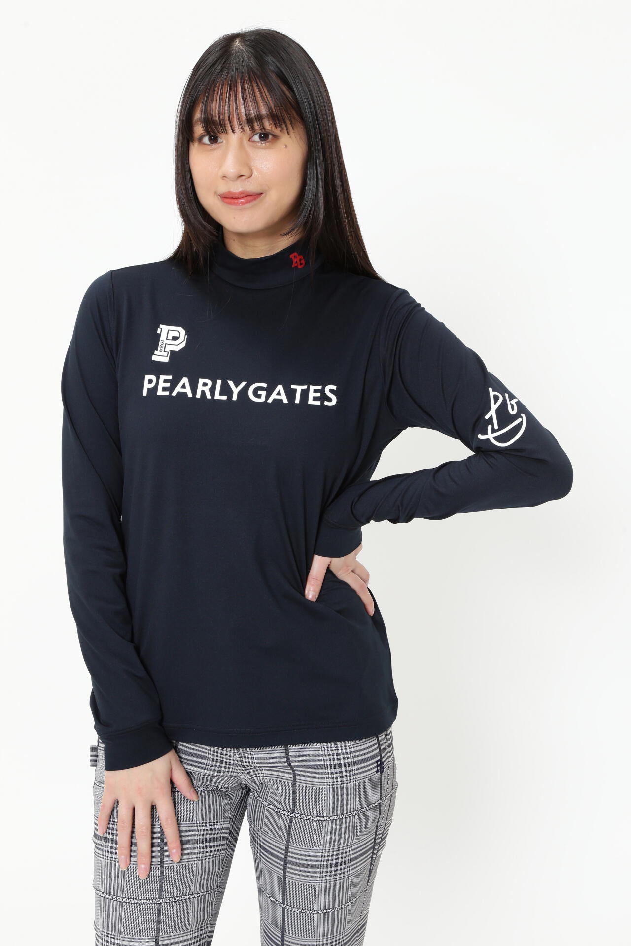 【PG BODY】E/ベアカノコ長袖モックネックカットソー