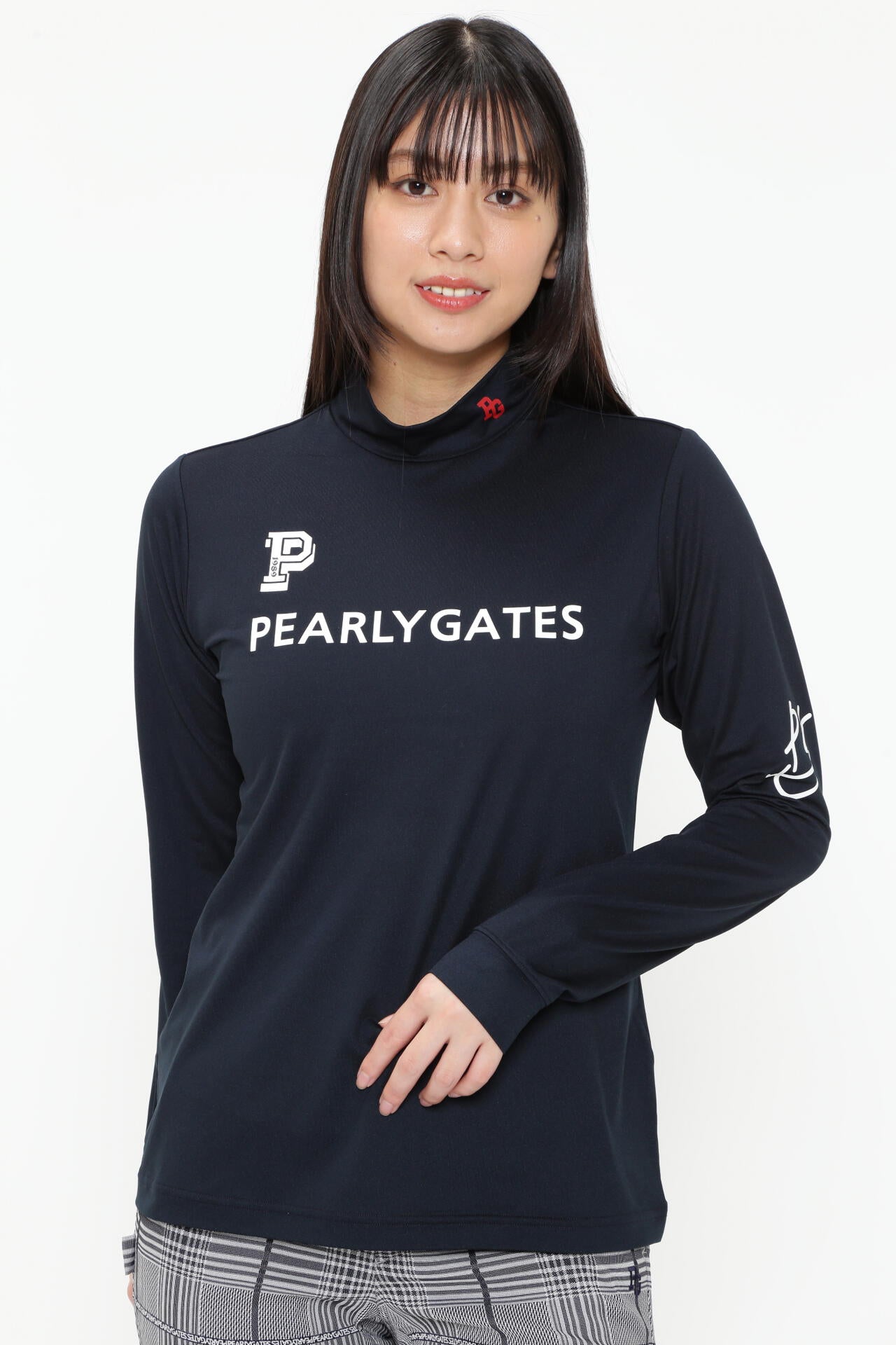 【PG BODY】E/ベアカノコ長袖モックネックカットソー