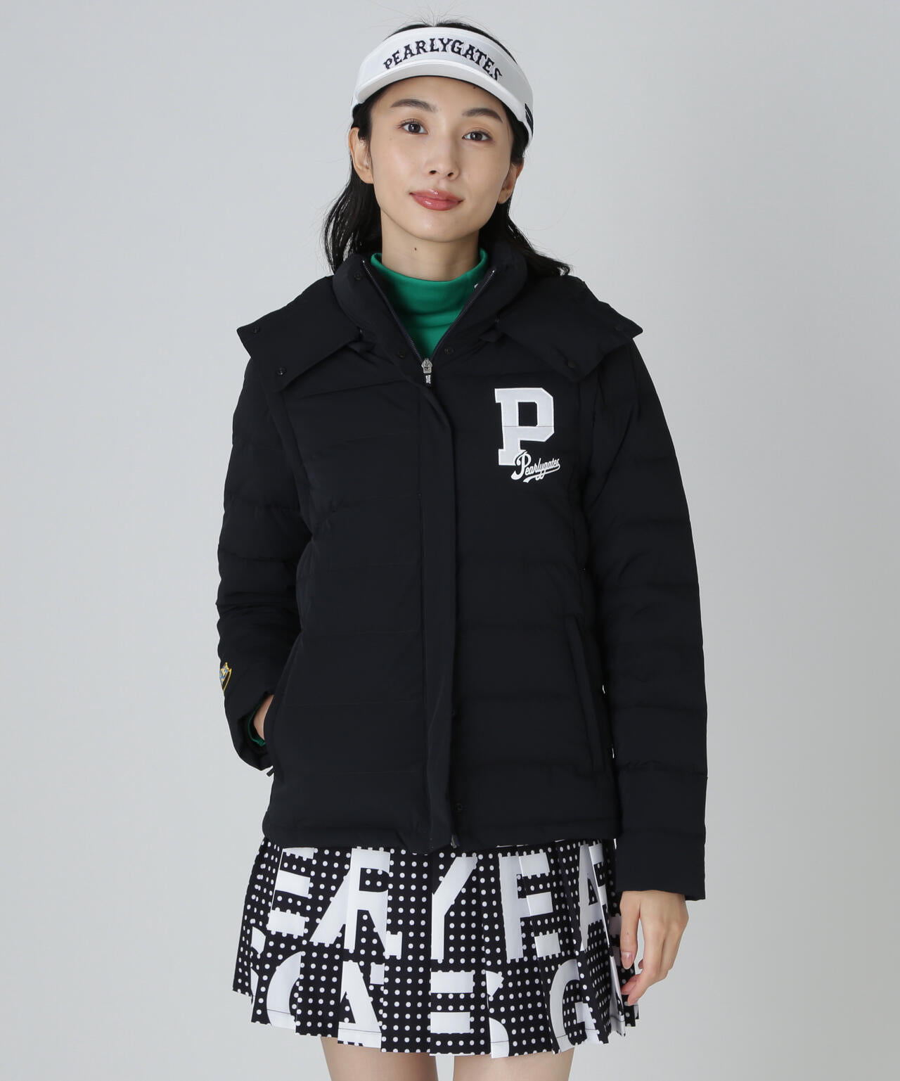 Nyストレッチタフタフーディダウンジャケット