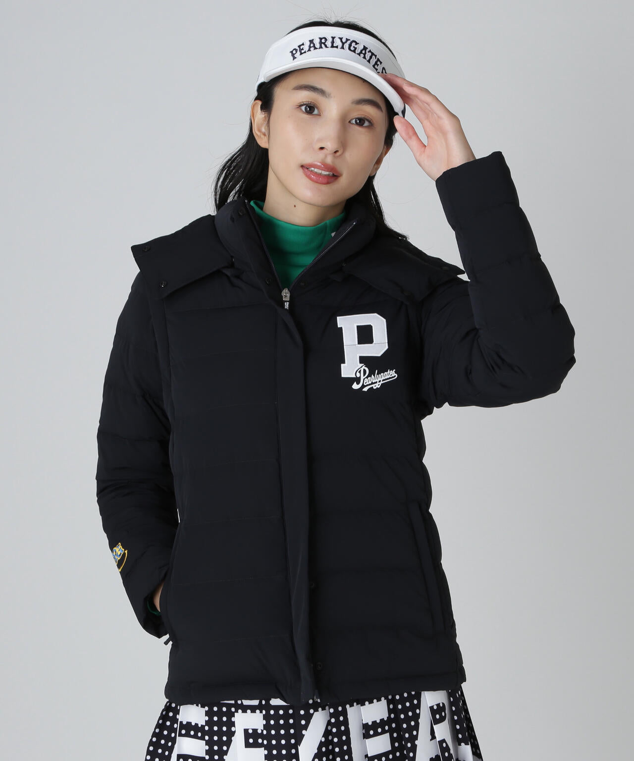 Nyストレッチタフタフーディダウンジャケット