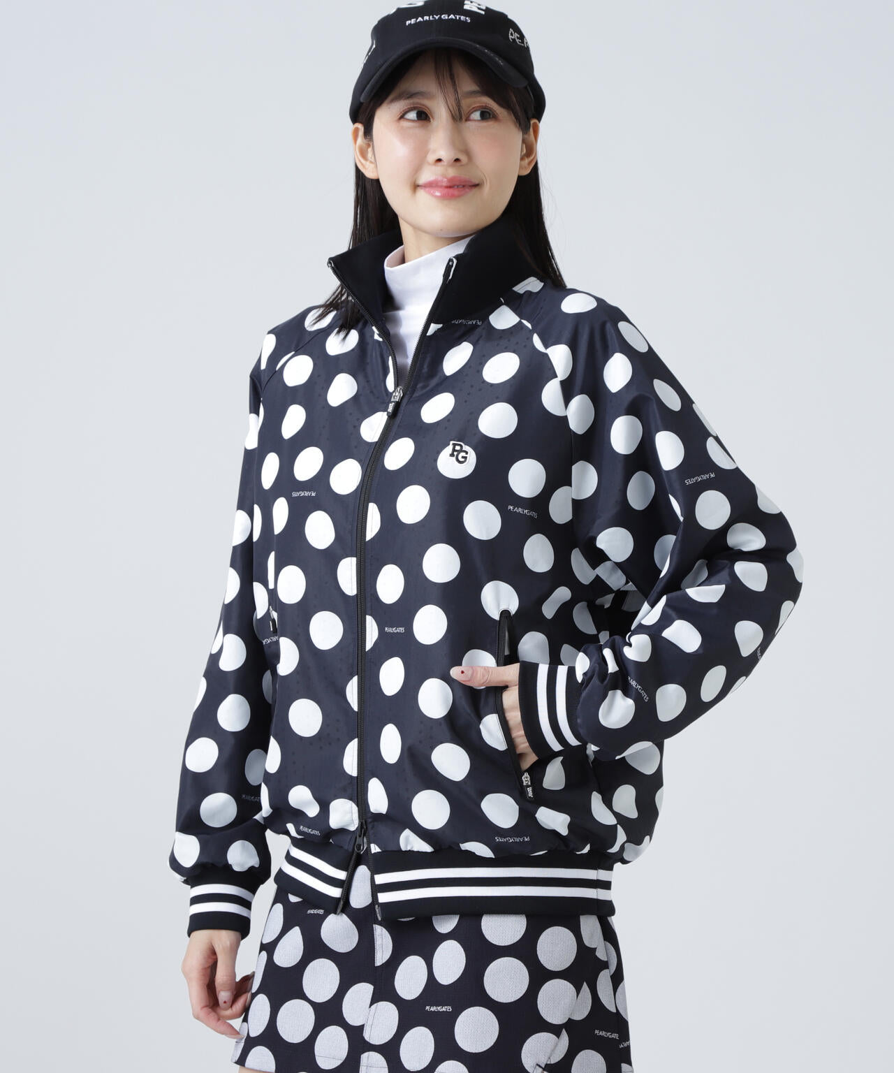 タフレックス×サーモトロンフルジップブルゾン <ランダムドット柄>