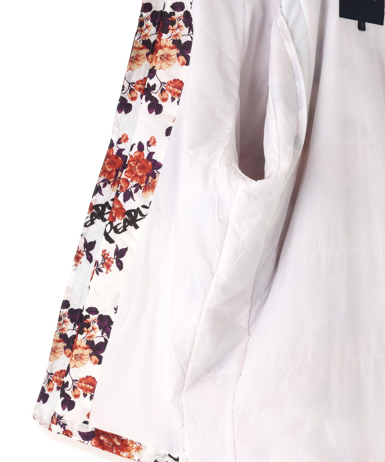 Peミニリップ中綿ジップアップブルゾン <繊細花柄>