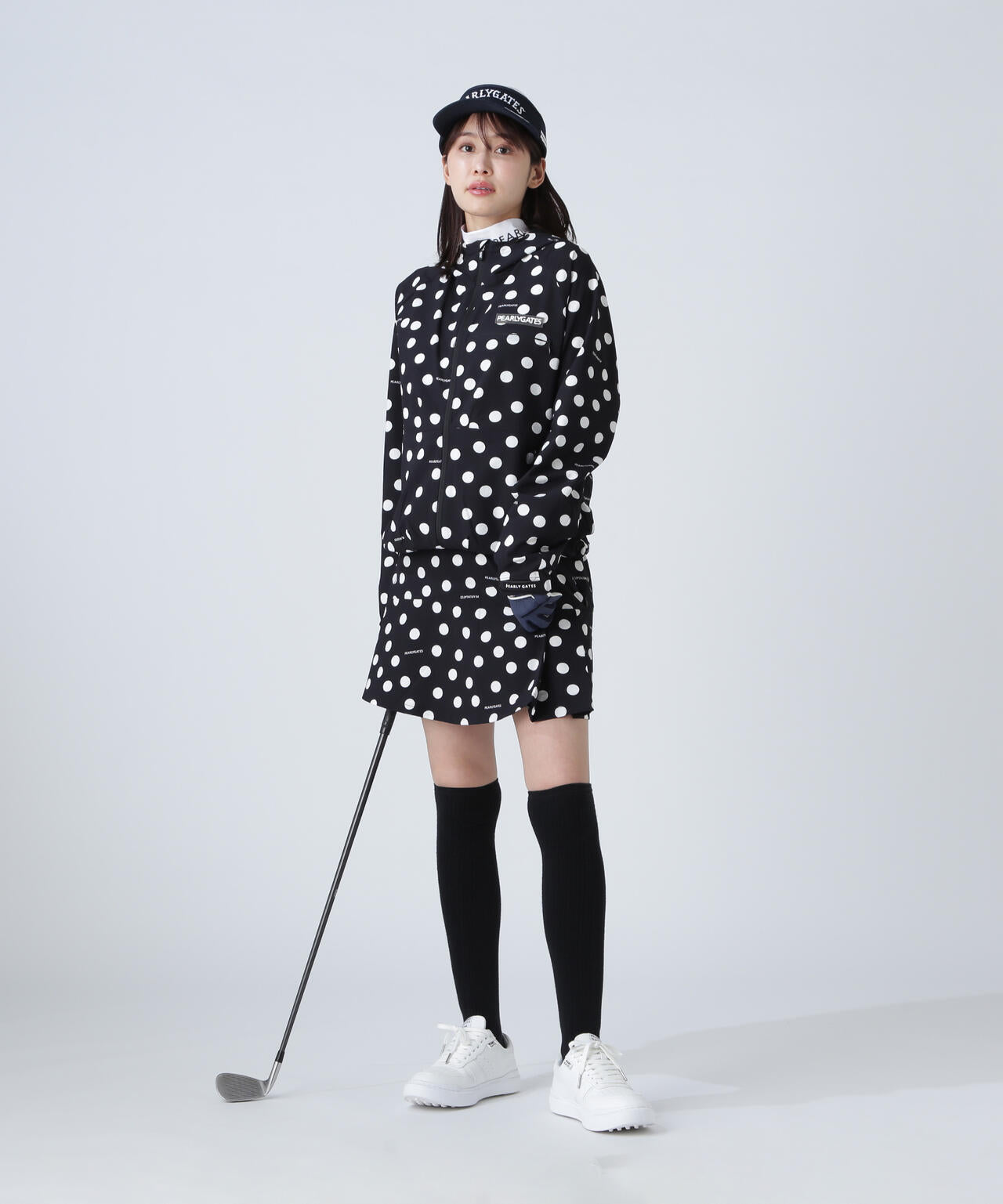 Peストレッチサッカー フルジップフーディ <ランダムドット柄>