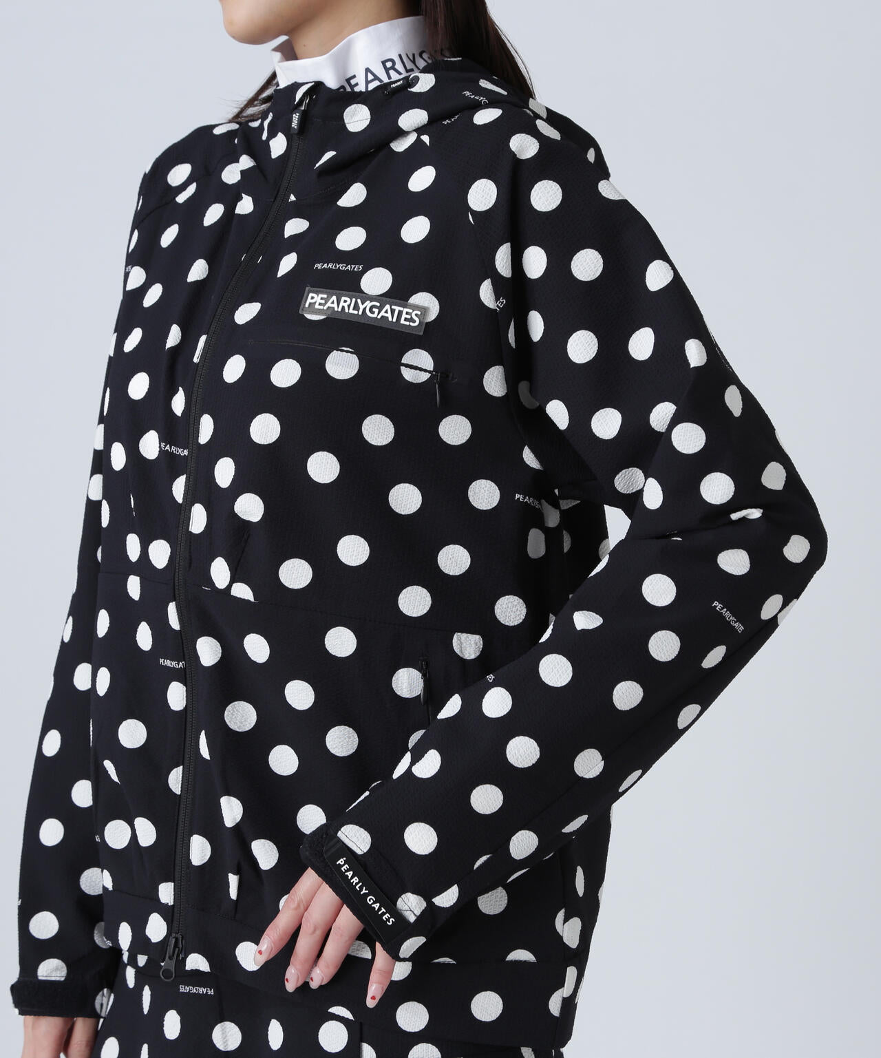 Peストレッチサッカー フルジップフーディ <ランダムドット柄>