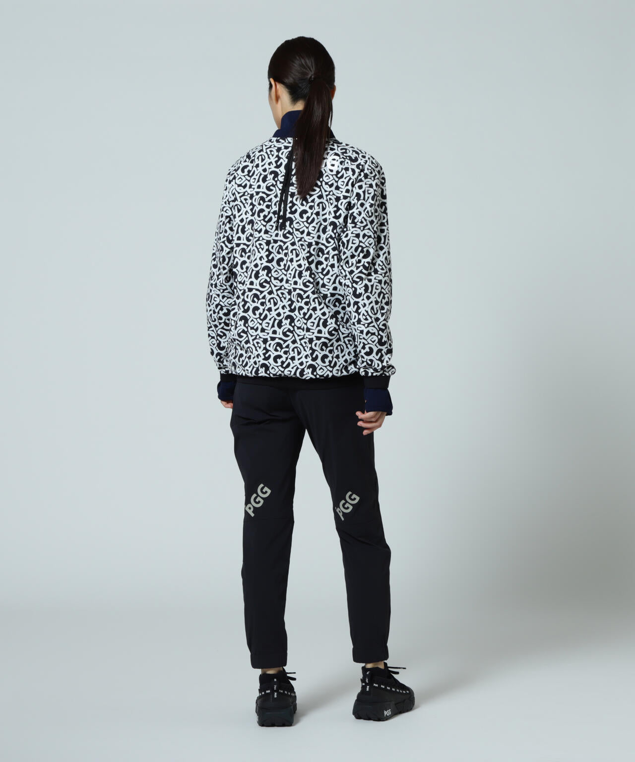 【PGG】【直営店舗&公式オンライン限定】Nyストレッチリップストップ×エプシロン <ロゴ総柄> (LADIES)