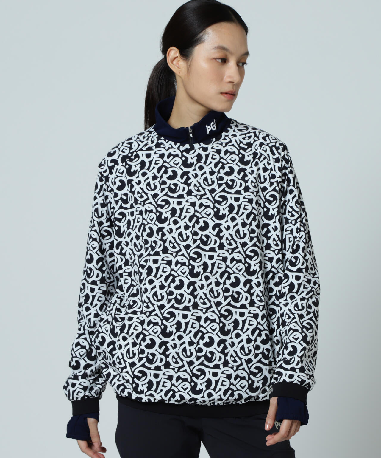 【PGG】【直営店舗&公式オンライン限定】Nyストレッチリップストップ×エプシロン <ロゴ総柄> (LADIES)