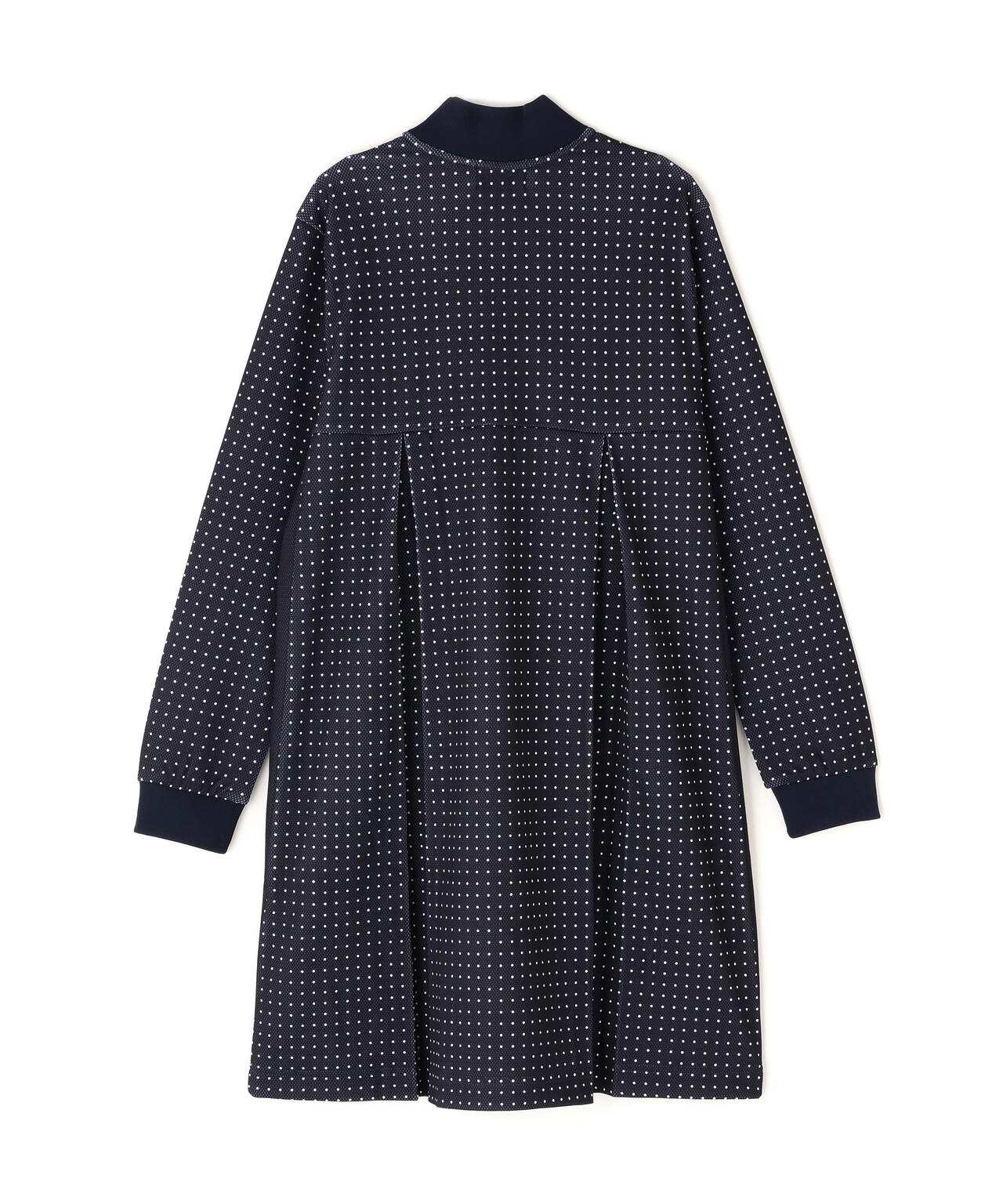 メッシュダンボール ハーフジップアップワンピース <ミニドット柄>
