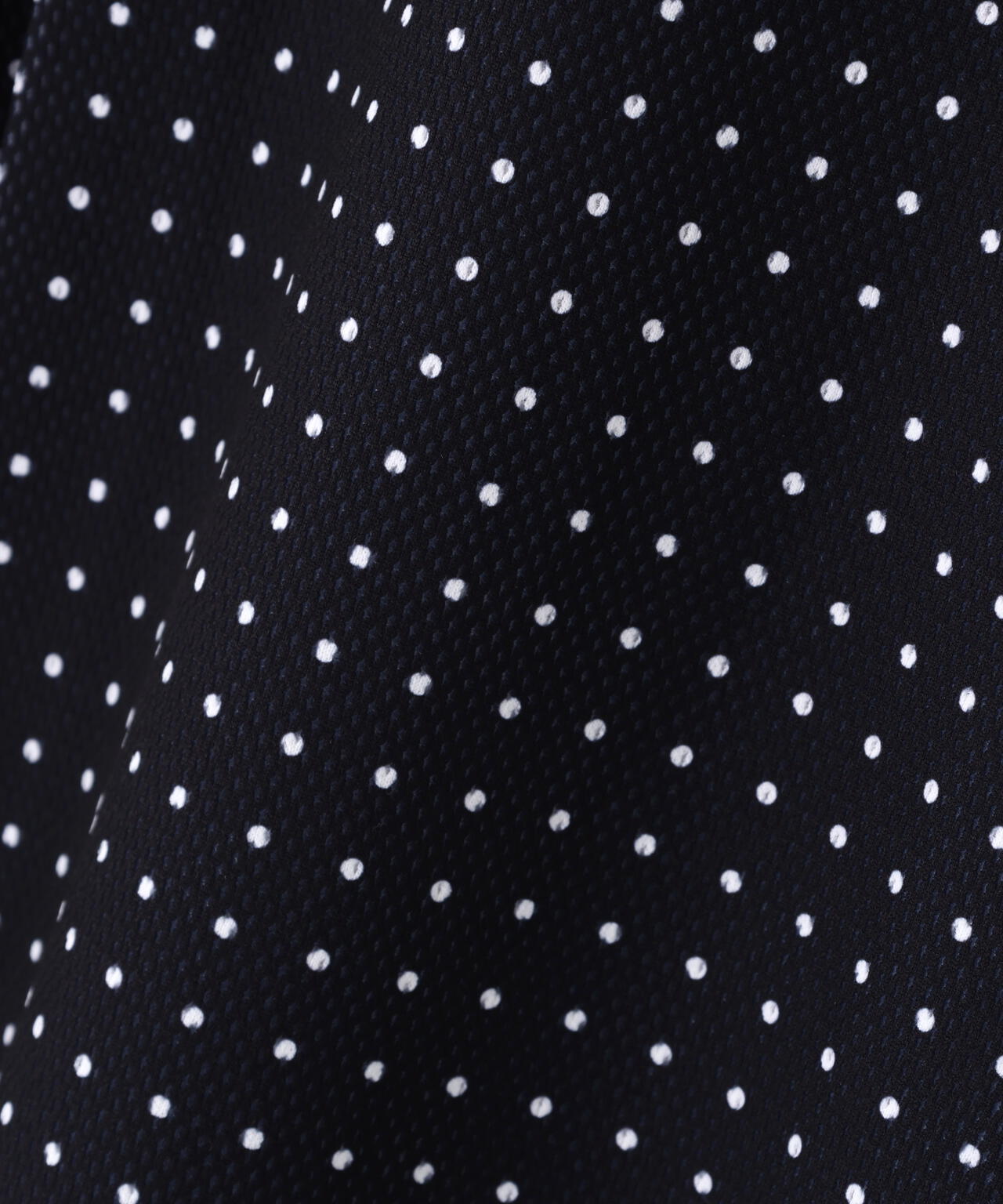 メッシュダンボール ハーフジップアップワンピース <ミニドット柄>