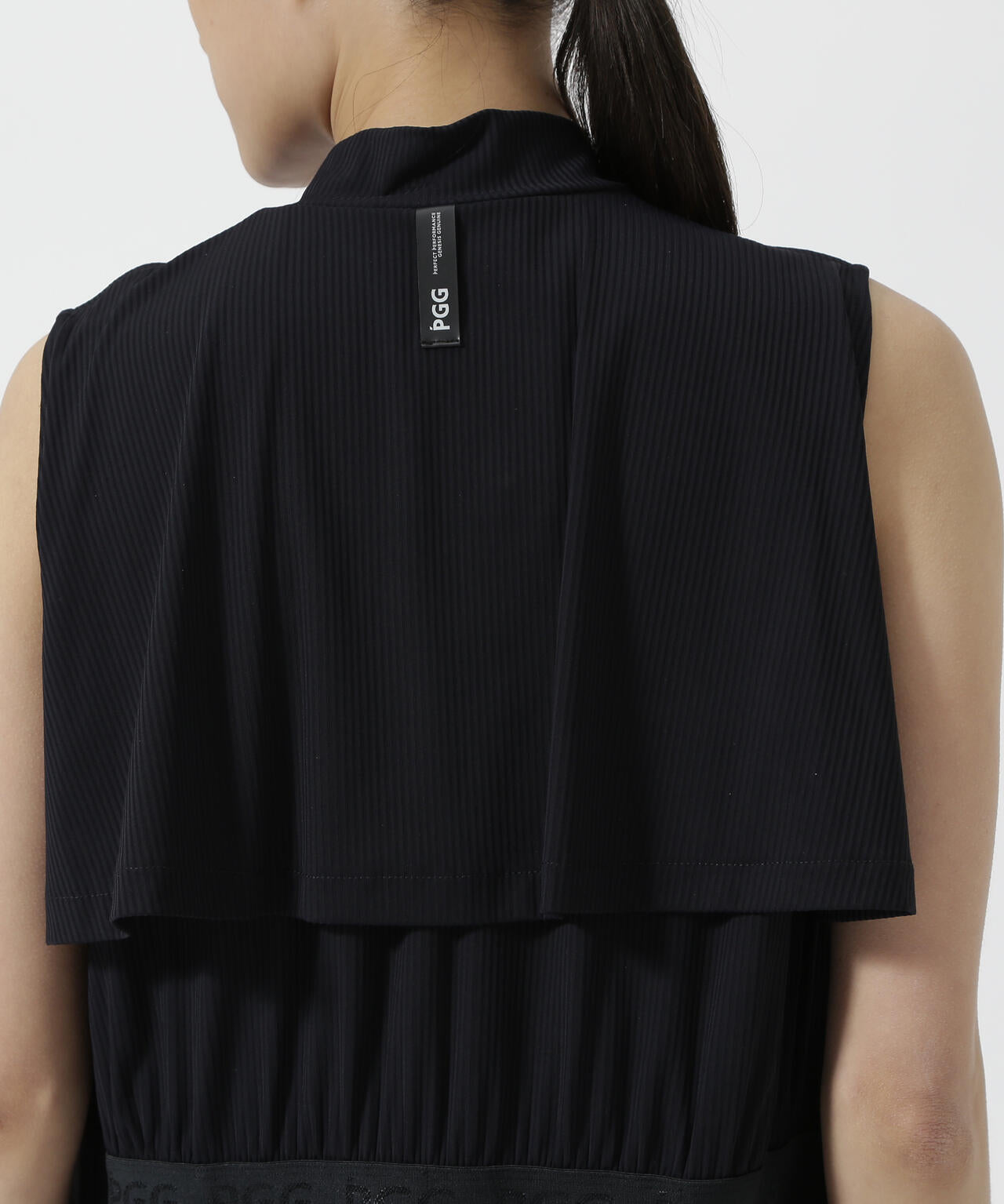 【PGG】【直営店舗&公式オンライン限定】Nyストライプ2WAYスリーブレスモックネックワンピース (LADIES)