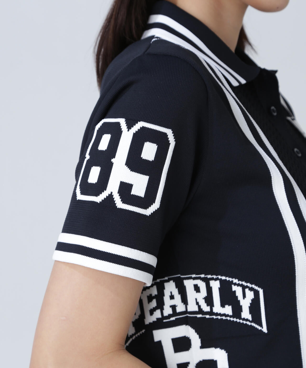 天竺×地柄 ポロニットワンピース