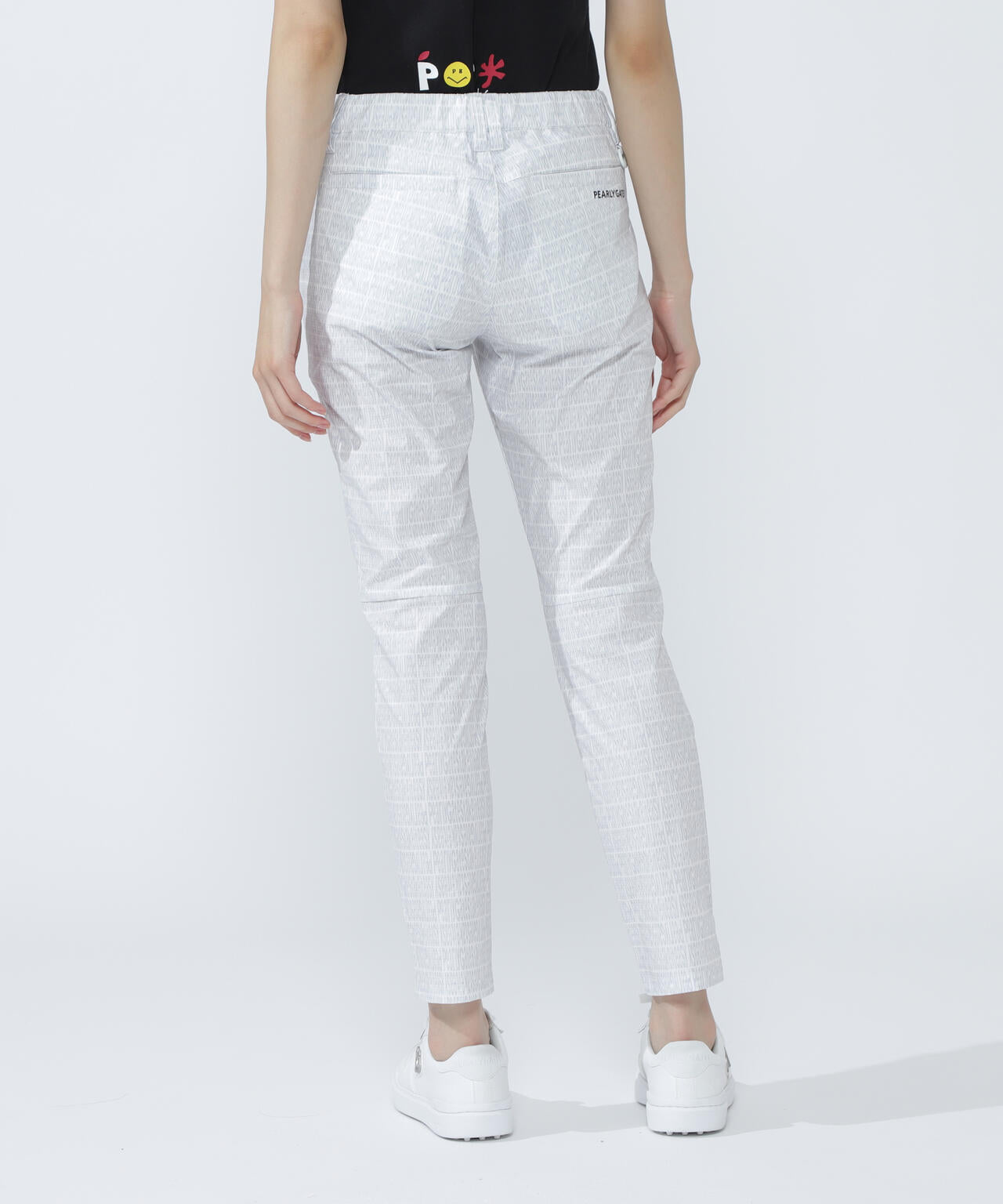 ロゴ組織柄プリントパンツ