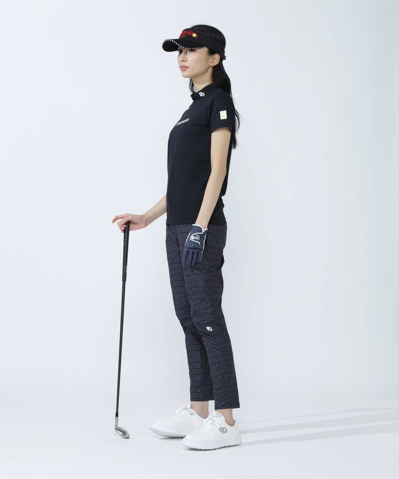 ロゴ組織柄プリントパンツ