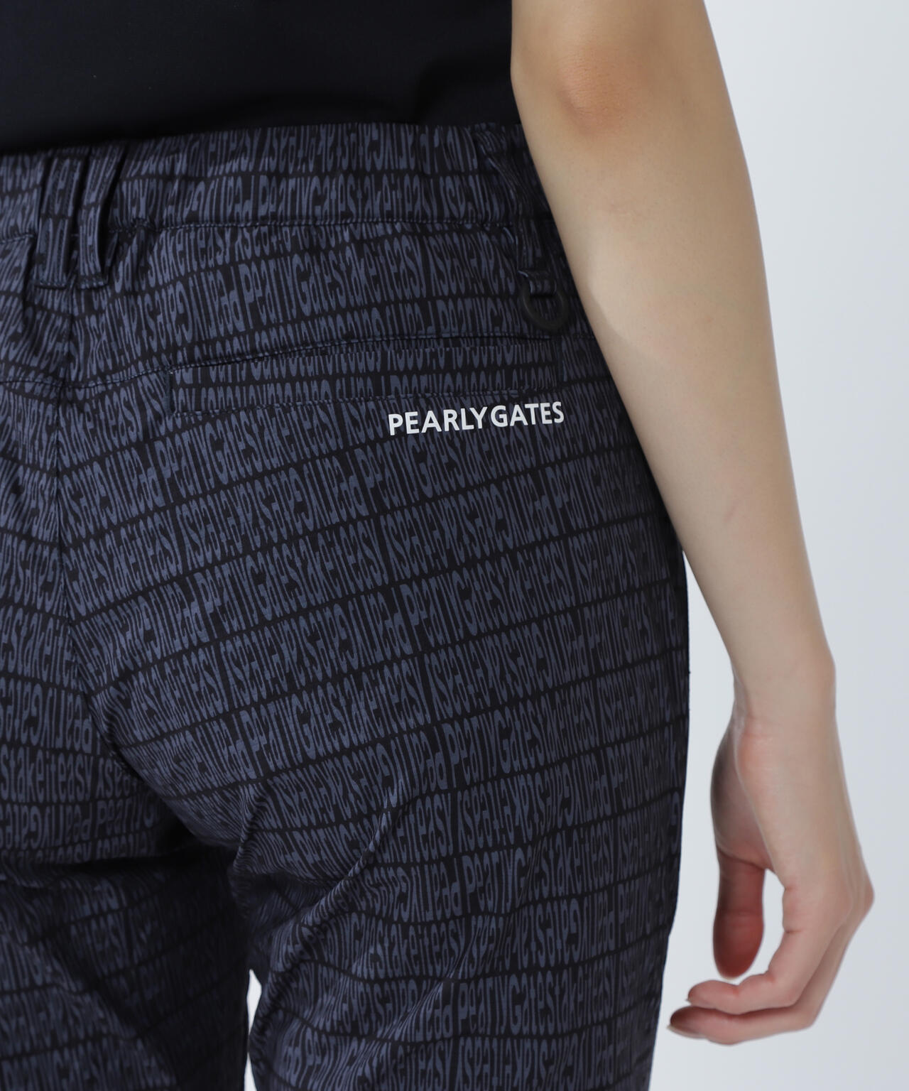 ロゴ組織柄プリントパンツ