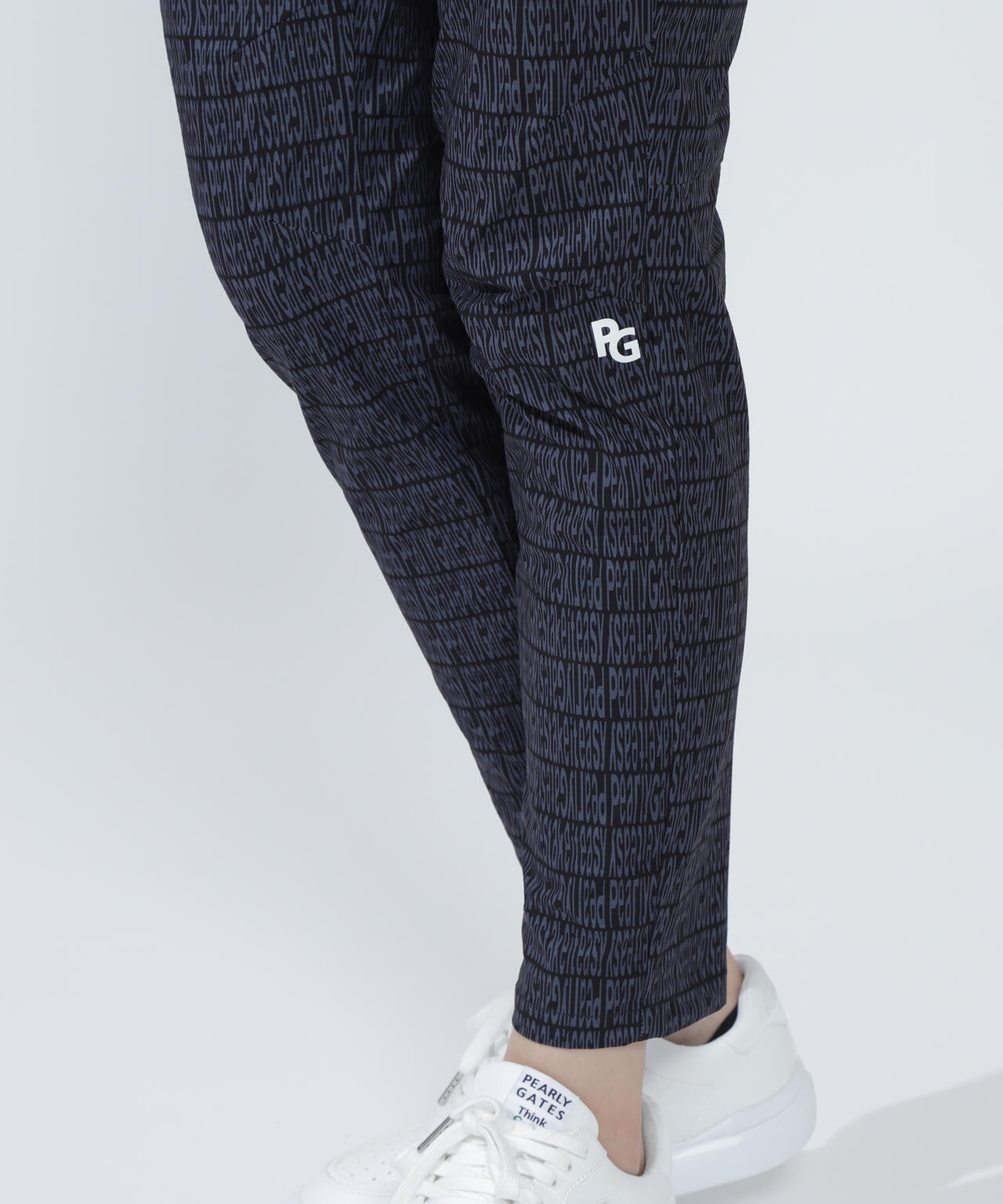 ロゴ組織柄プリントパンツ