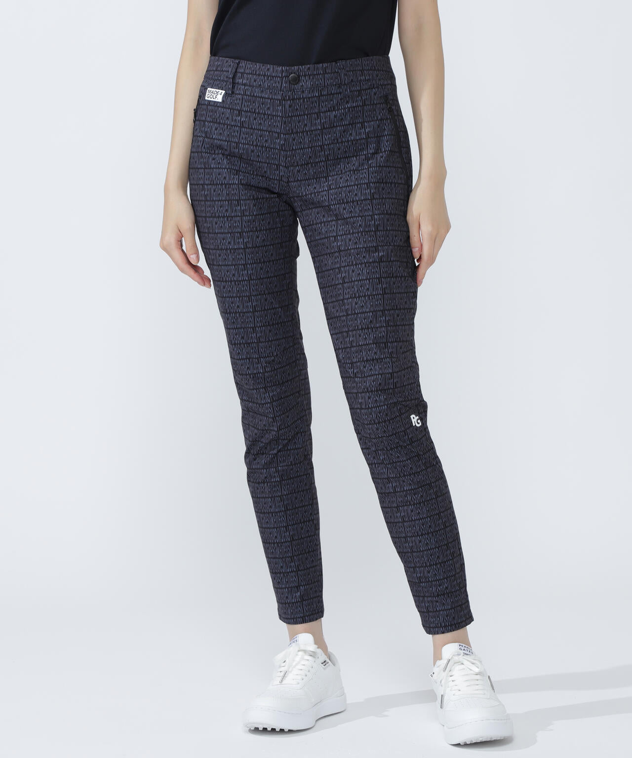 ロゴ組織柄プリントパンツ