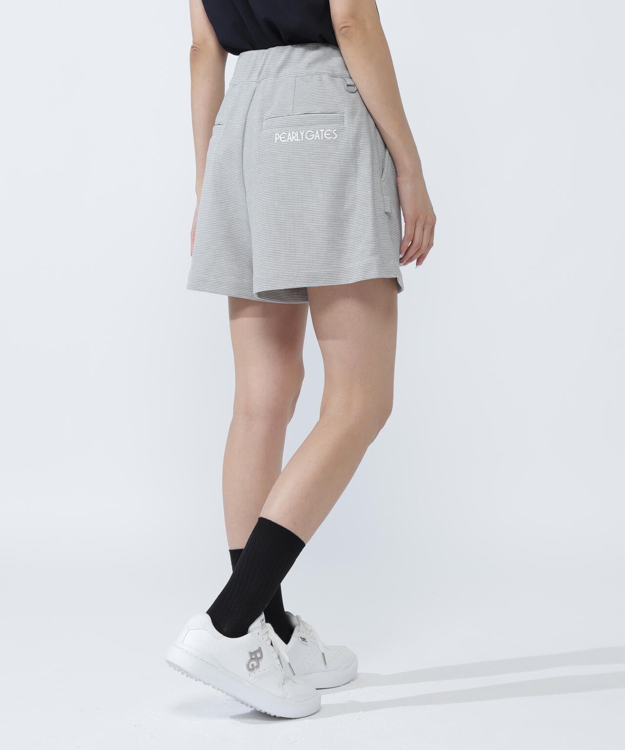 Peワッフル調ブリスターショートパンツ