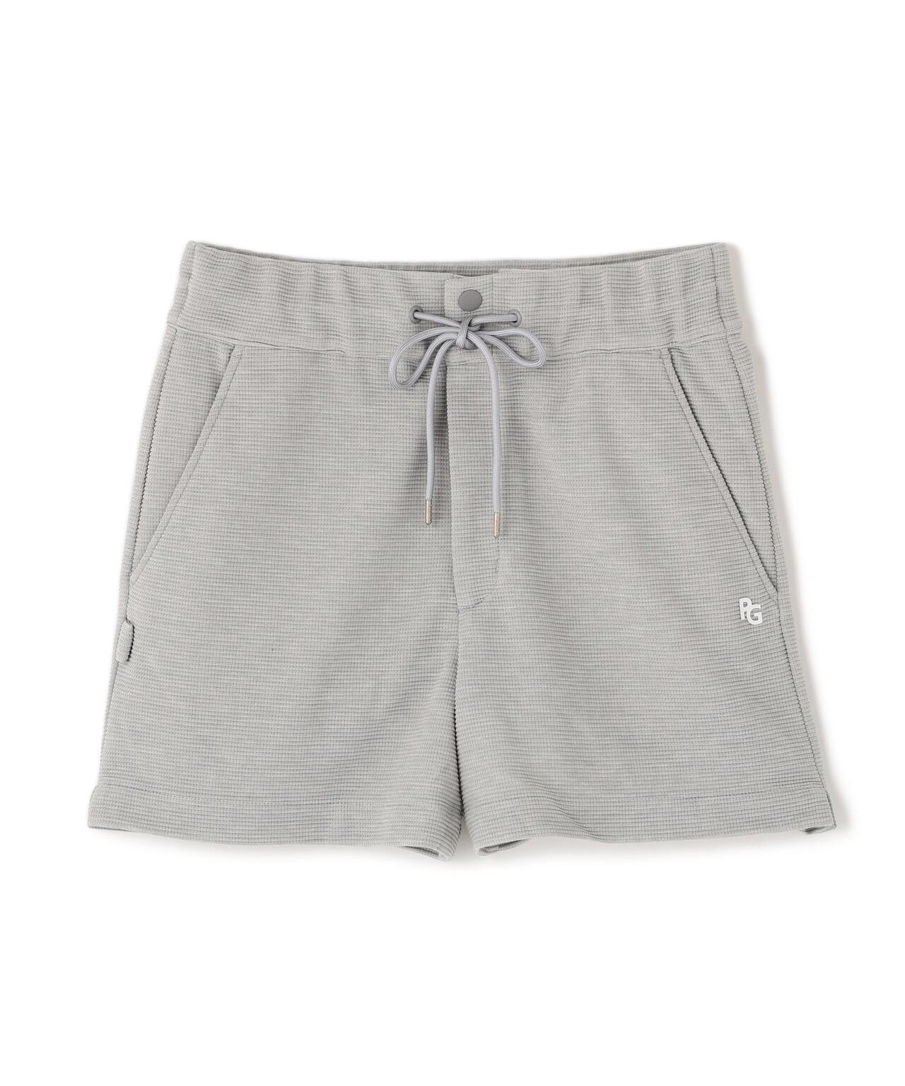 Peワッフル調ブリスターショートパンツ