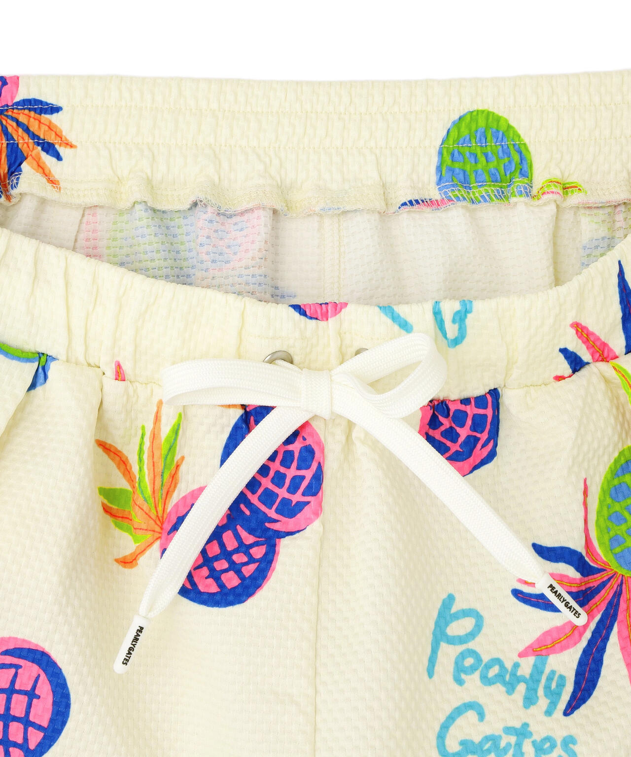 46G75d PBTドビーショートパンツ <パイナップルアート柄>