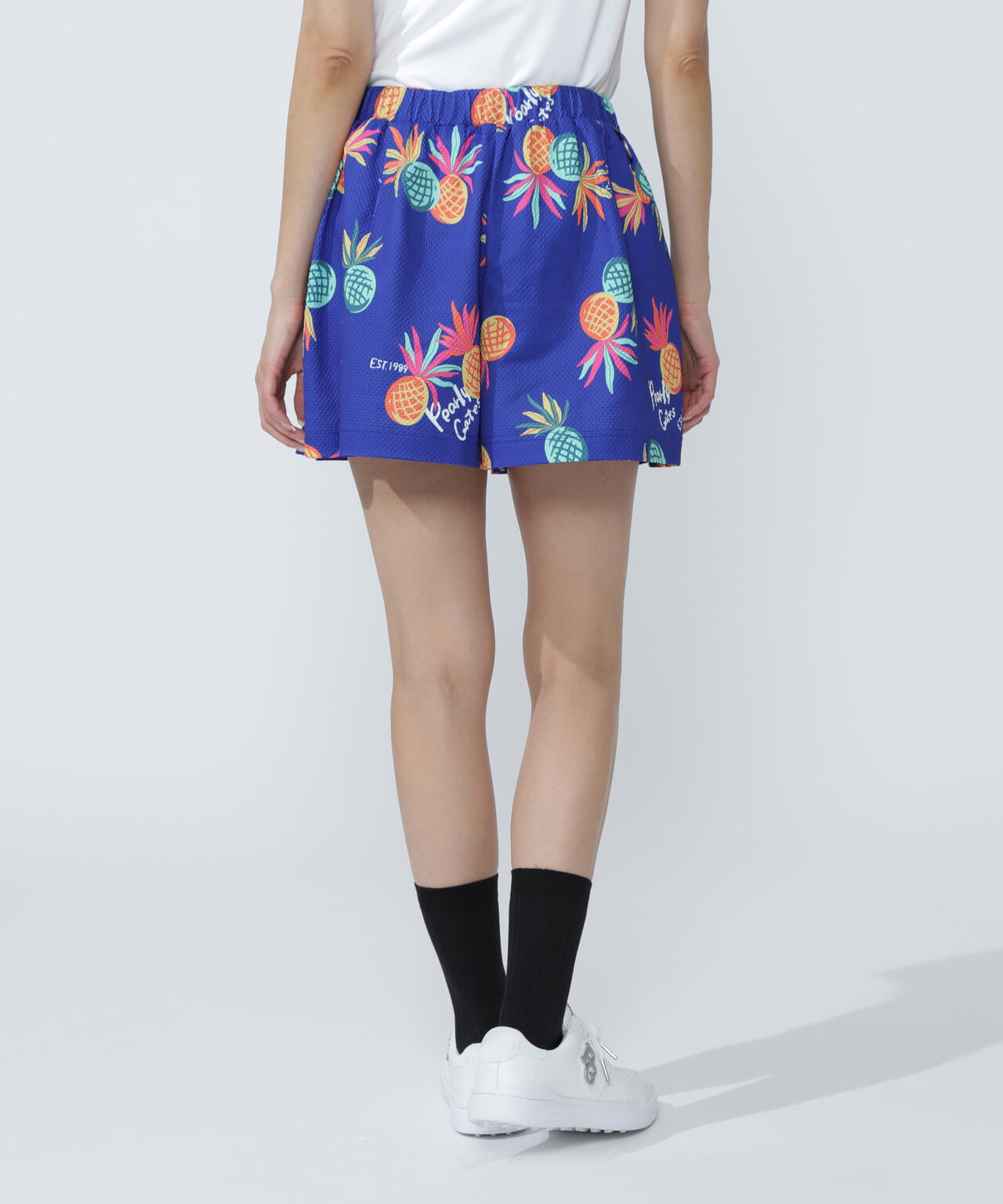 46G75d PBTドビーショートパンツ <パイナップルアート柄>