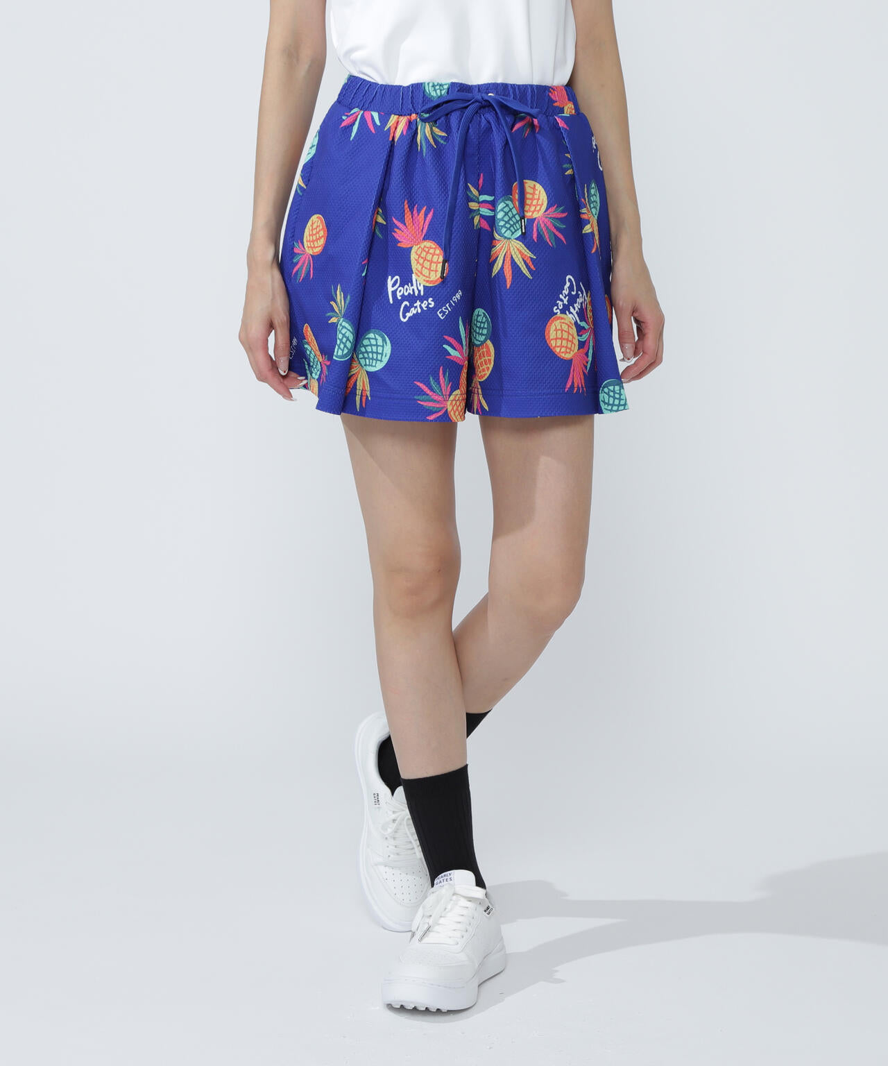 46G75d PBTドビーショートパンツ <パイナップルアート柄>