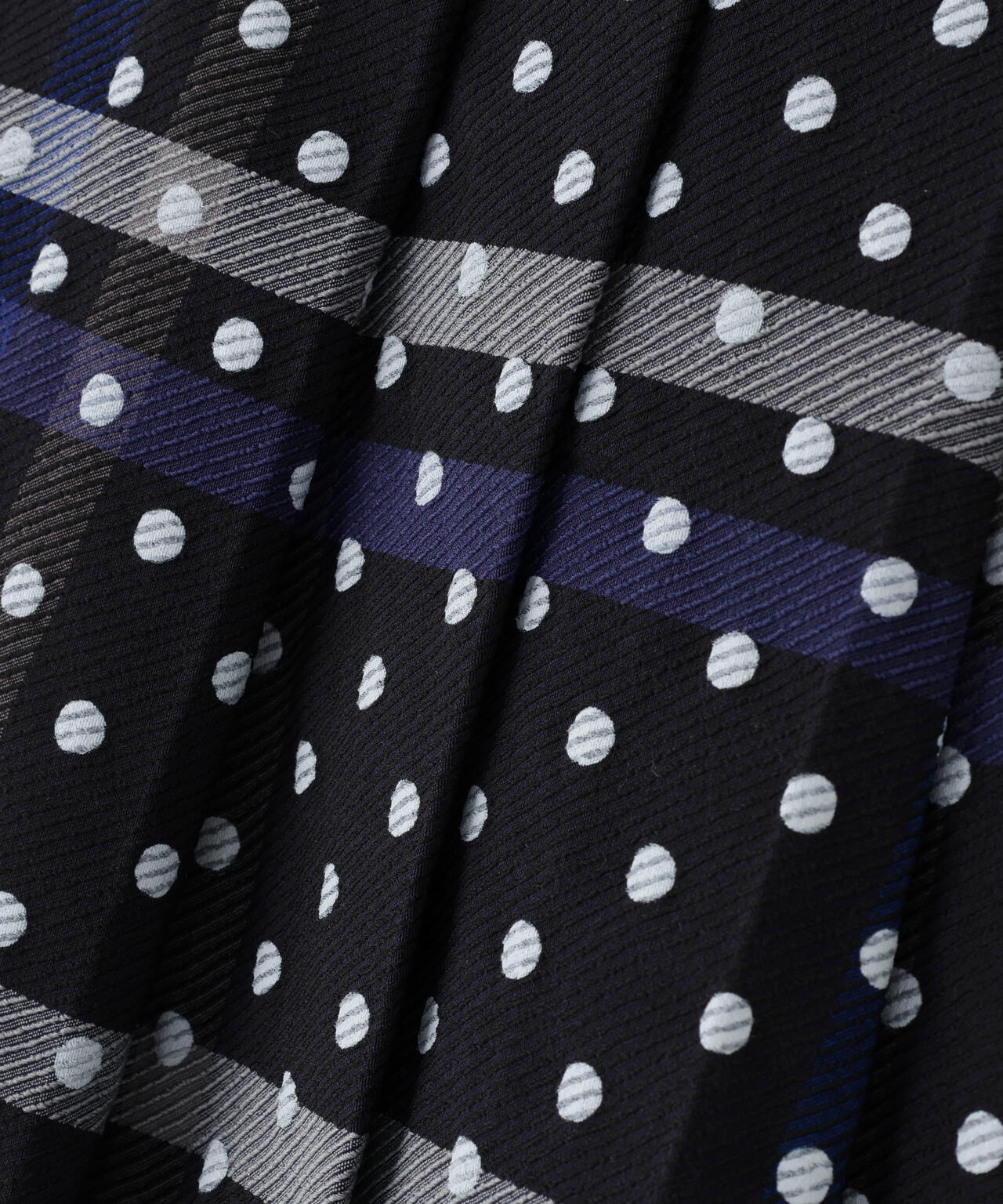 TRストレッチカルゼスカート <チェック×ドット柄>