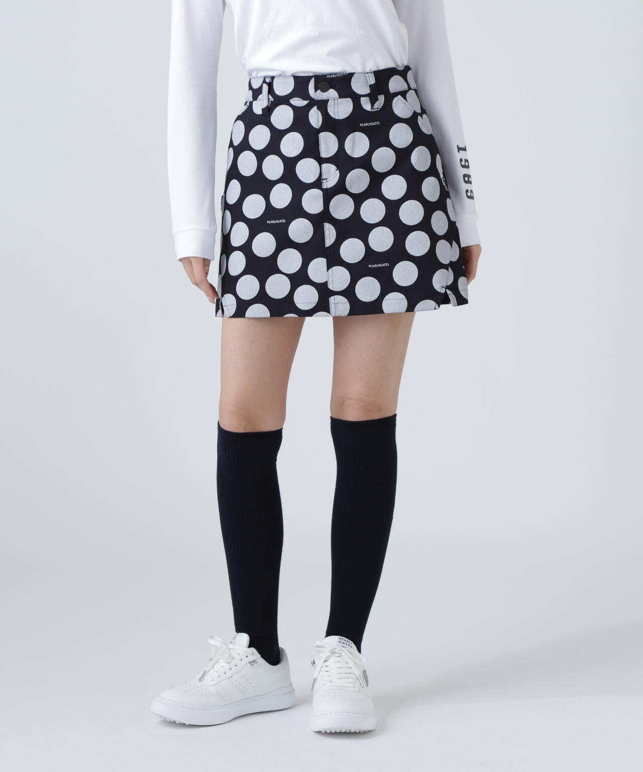 C/Peストレッチドビーツイルスカート <ランダムドット柄>