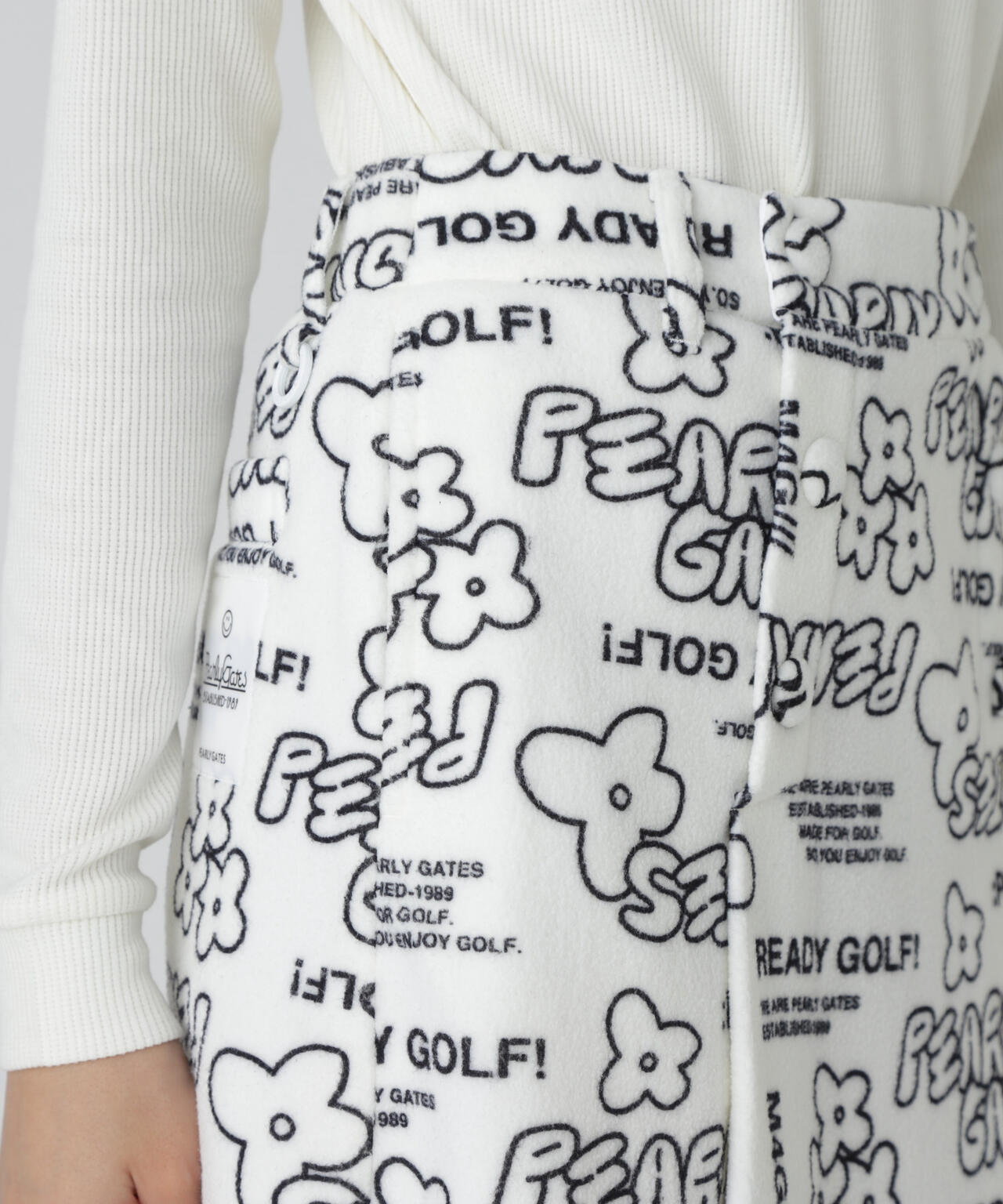 フリース片面起毛スカート <ストリート花柄>