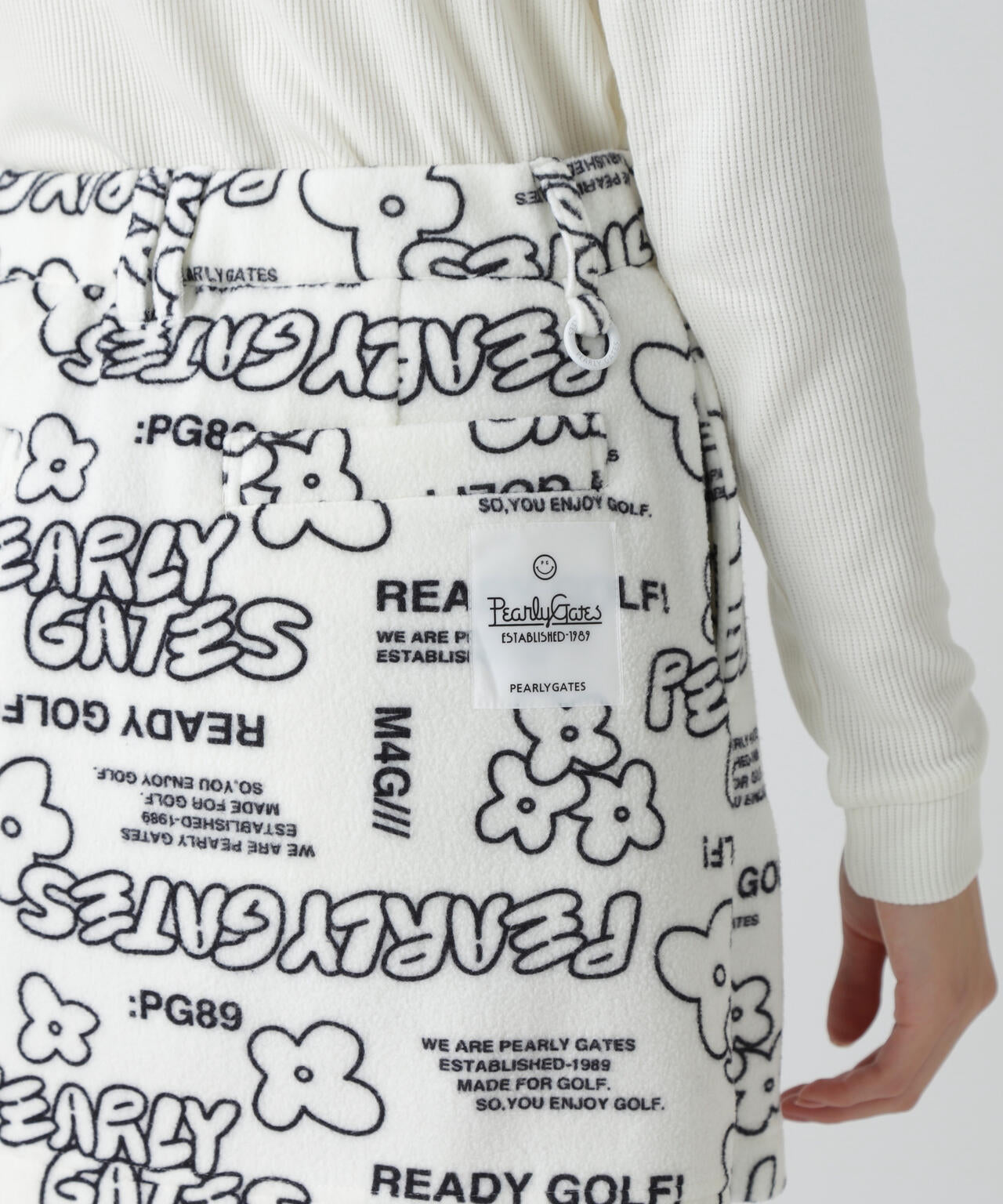 フリース片面起毛スカート <ストリート花柄>