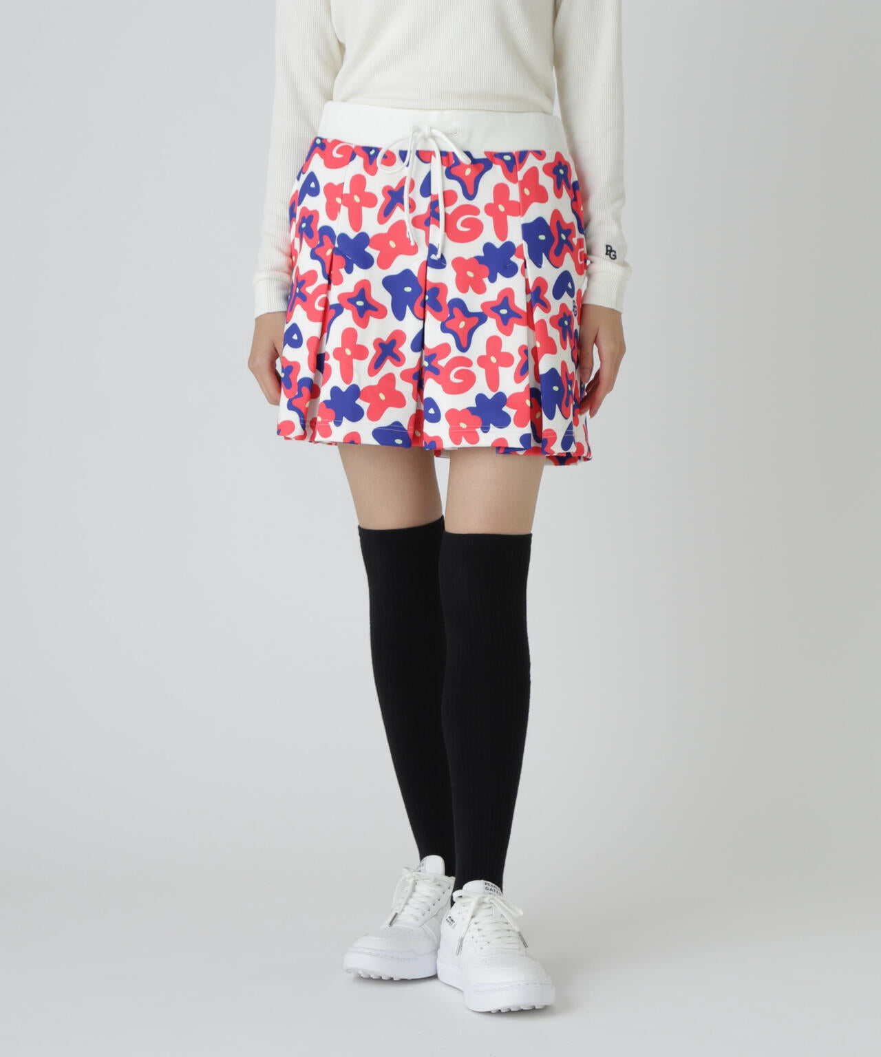 フリースプリントスカート <POP花柄>