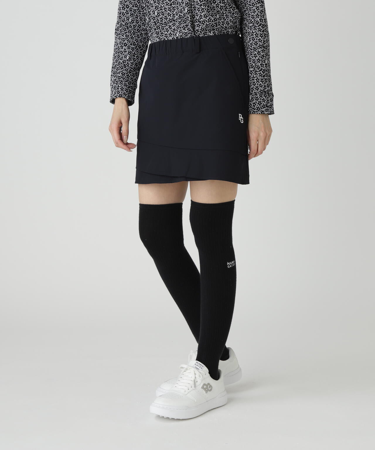 Peストレッチドビー中綿スカート