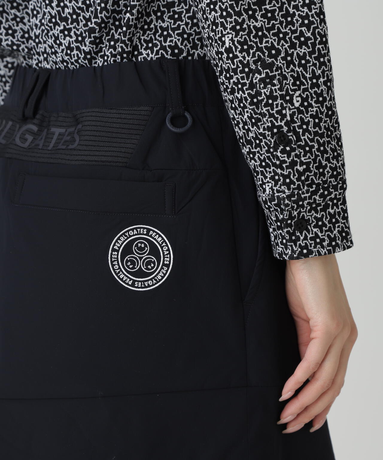 Peストレッチドビー中綿スカート