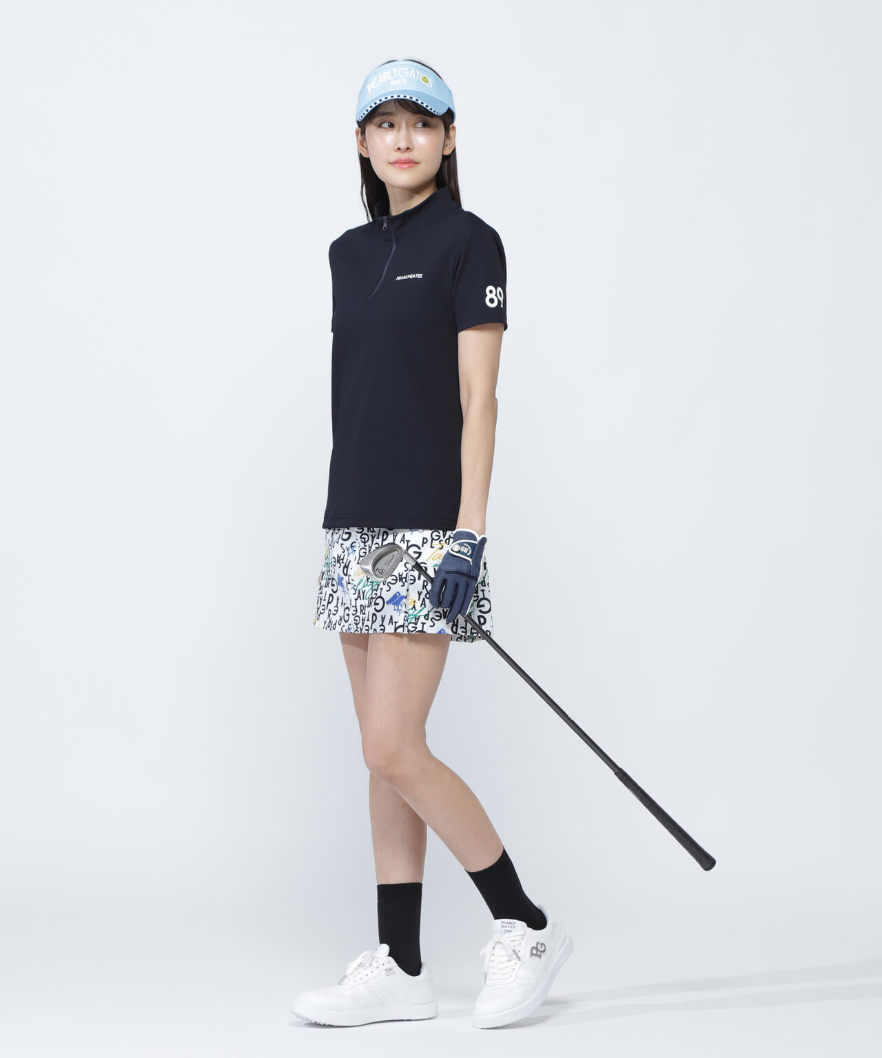 TEXBRID二重織裏使い スカート <BALLくんロゴ総柄>