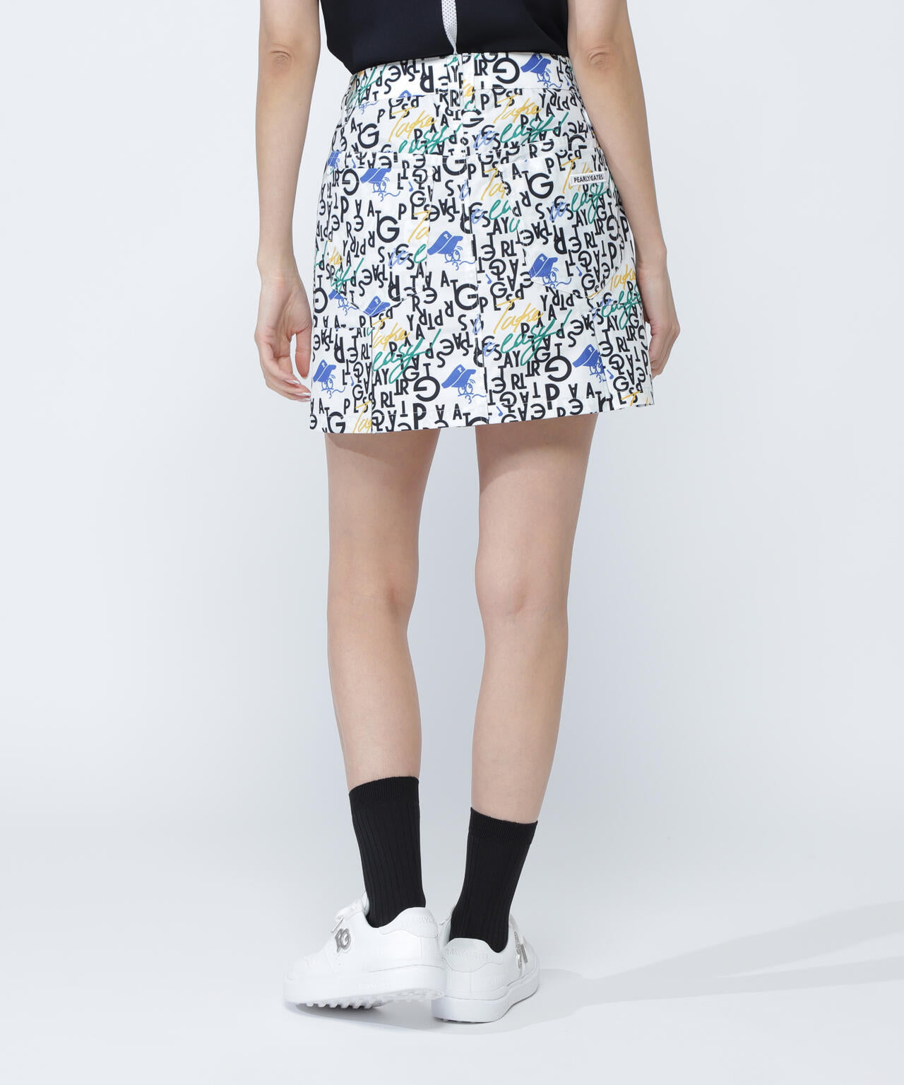 TEXBRID二重織裏使い スカート <BALLくんロゴ総柄>