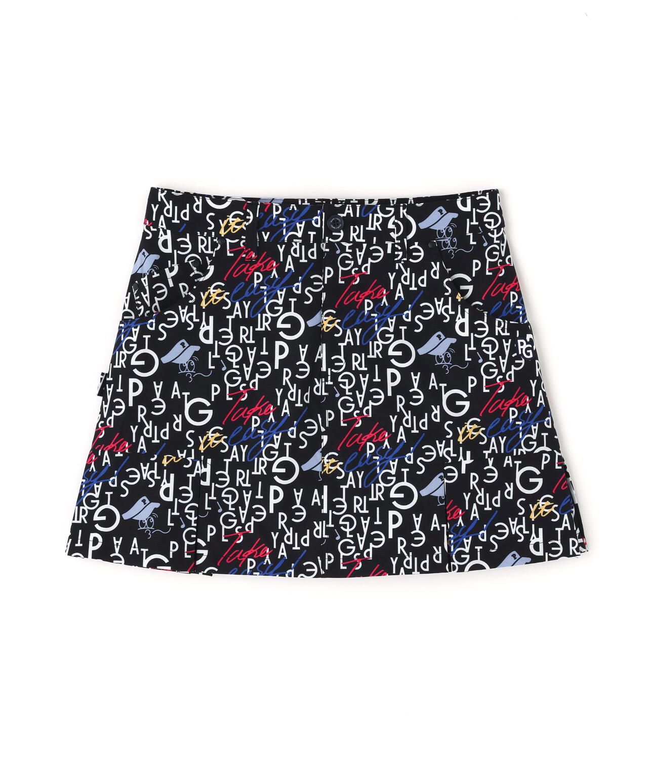 TEXBRID二重織裏使い スカート <BALLくんロゴ総柄>