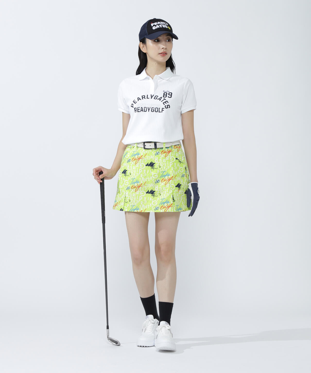 TEXBRID二重織裏使い スカート <BALLくんロゴ総柄>