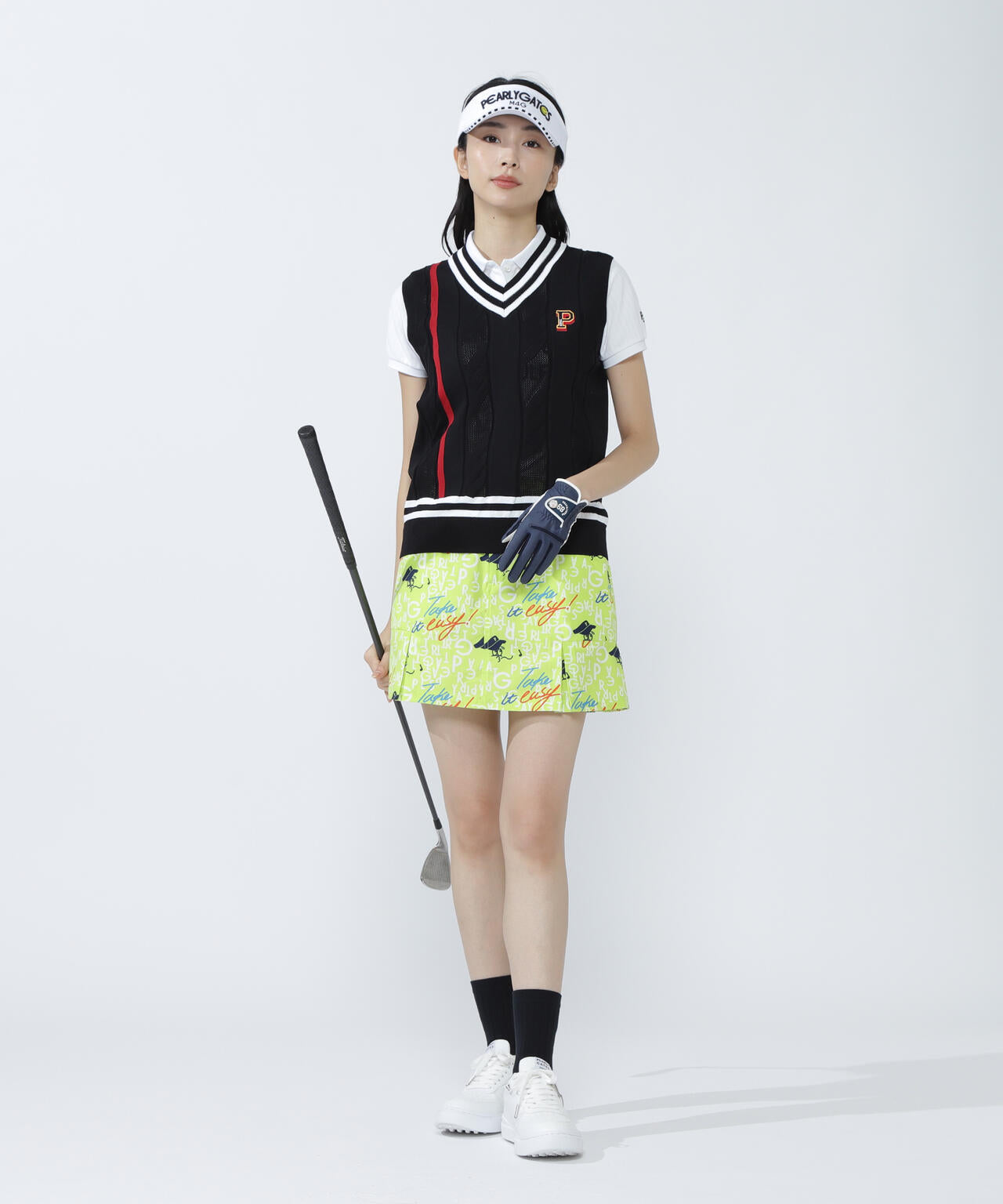 TEXBRID二重織裏使い スカート <BALLくんロゴ総柄>