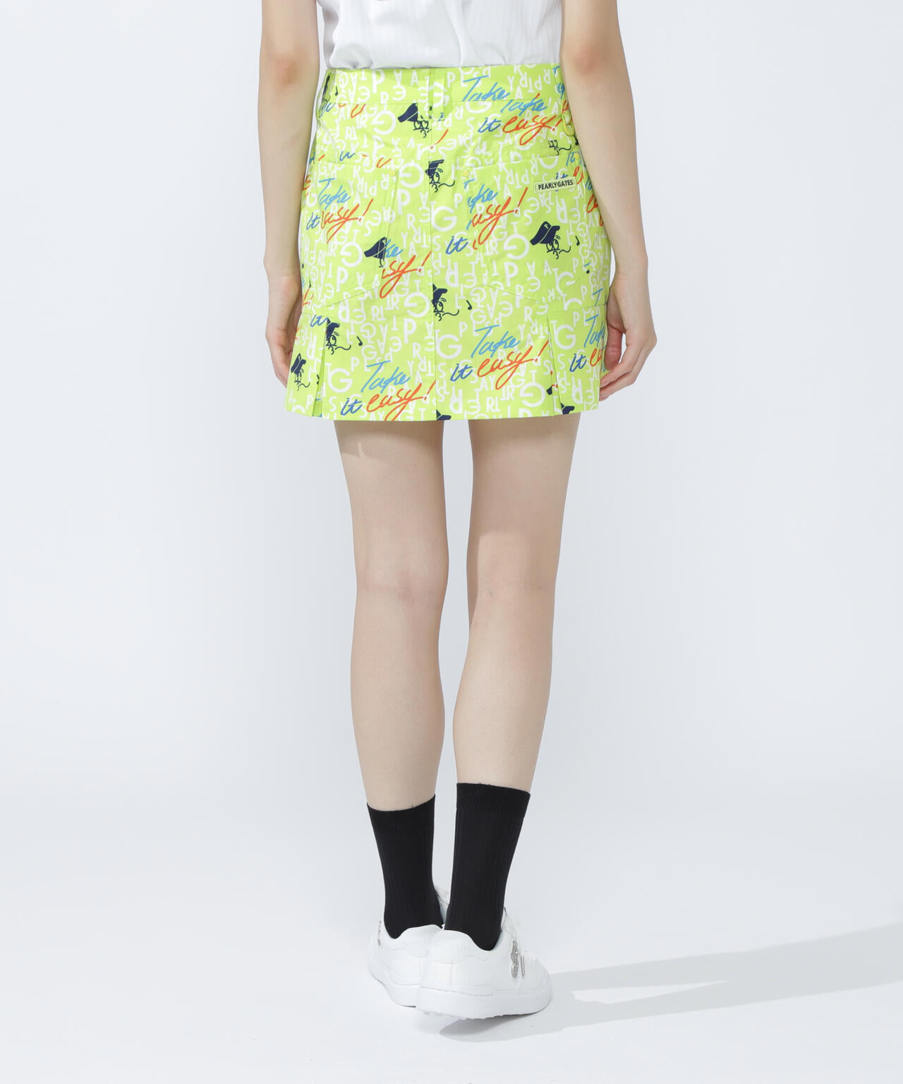 TEXBRID二重織裏使い スカート <BALLくんロゴ総柄>