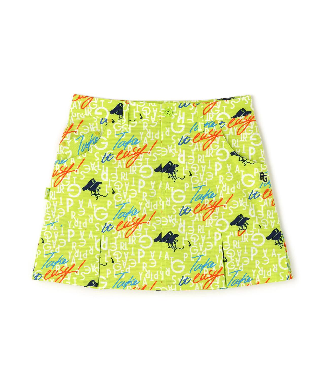 TEXBRID二重織裏使い スカート <BALLくんロゴ総柄>