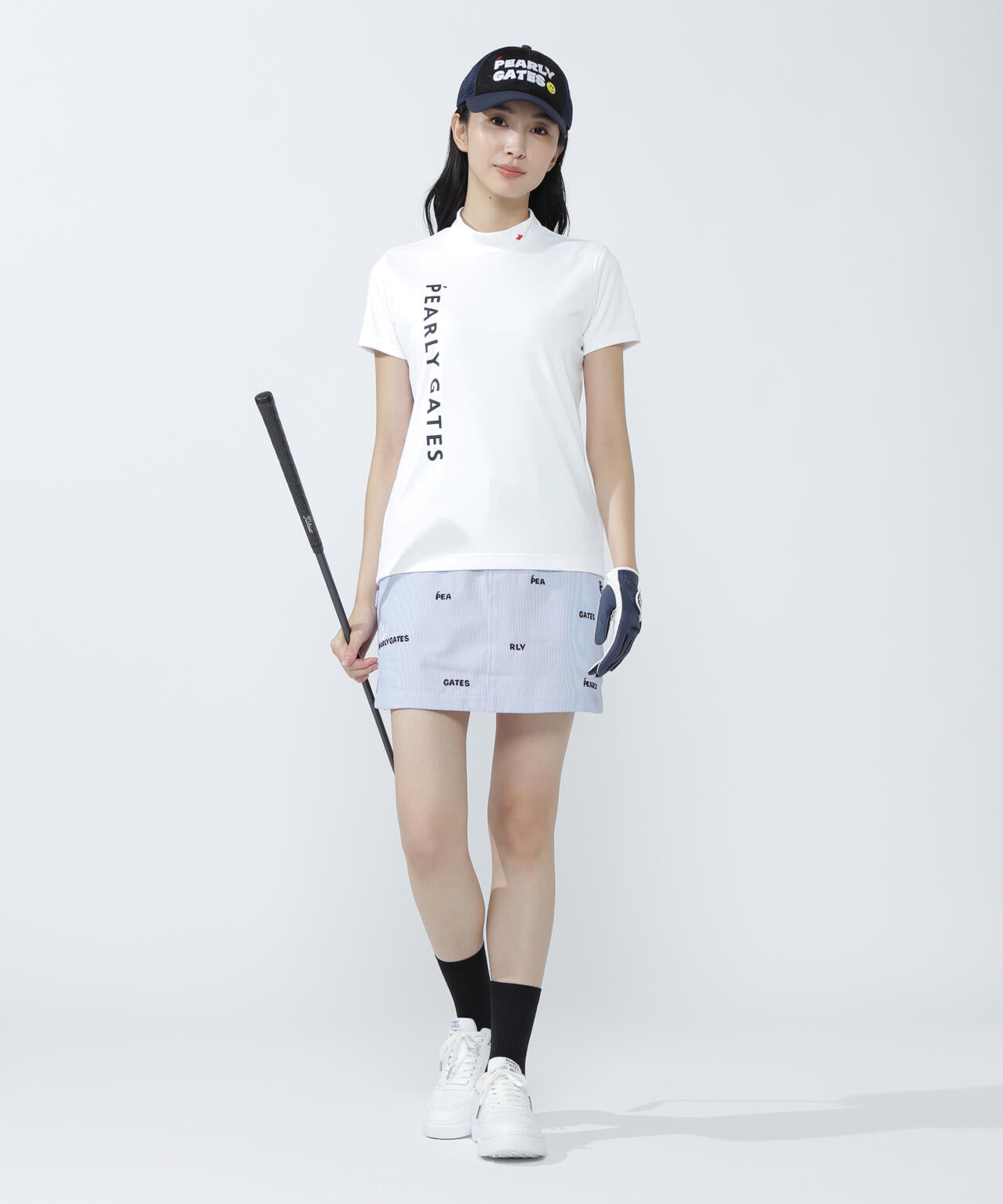 Peサッカーストライプスカート