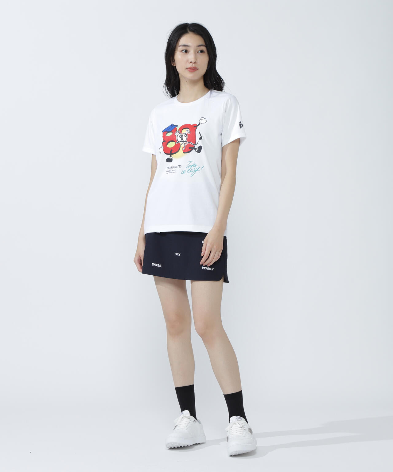 Peサッカーストライプスカート