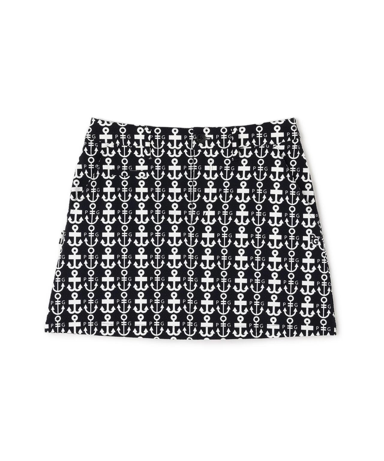 Nyストレッチドビースカート <ロゴアンカー柄>